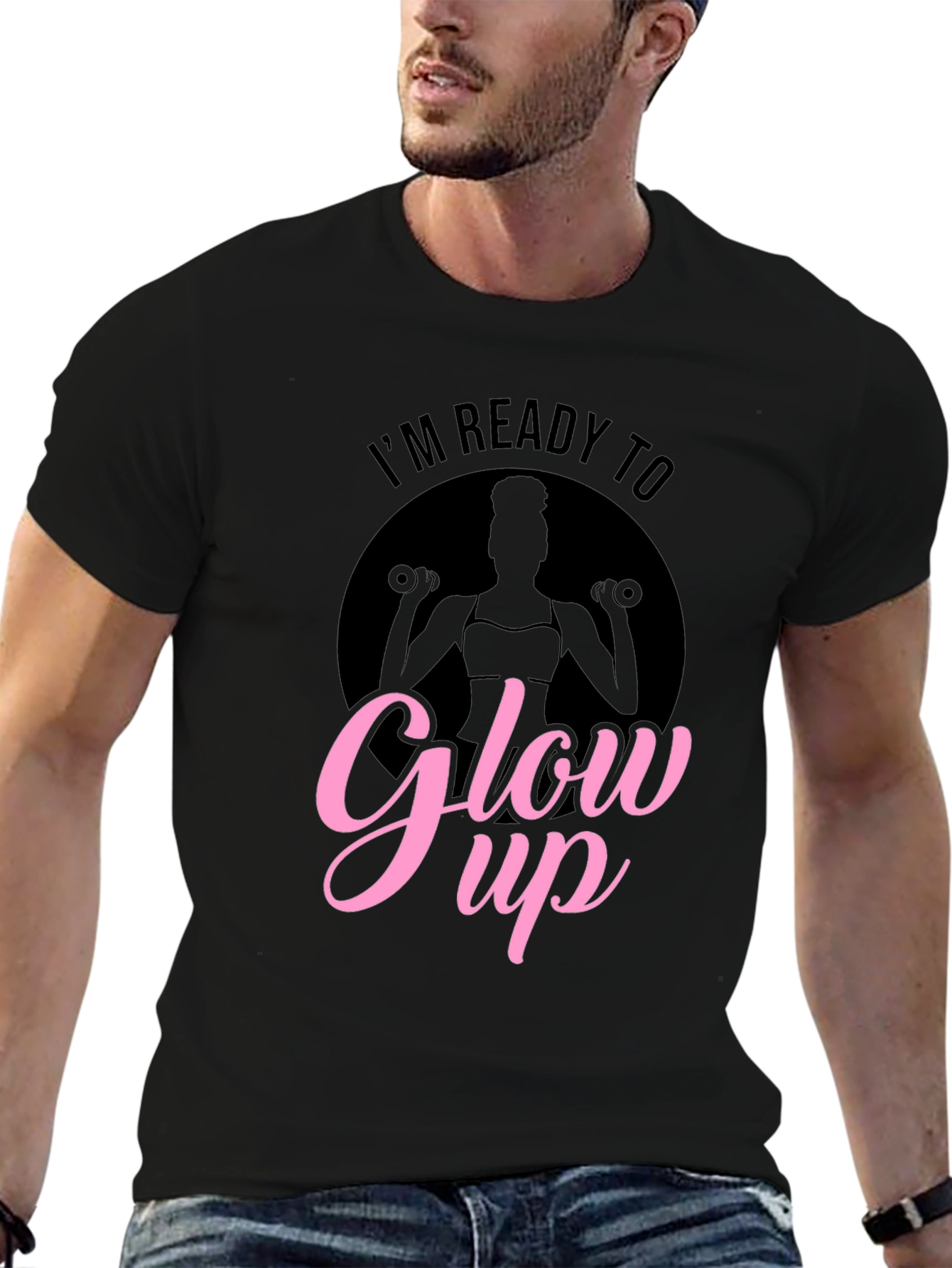 Im Ready To Glow Up Black T-Shirt