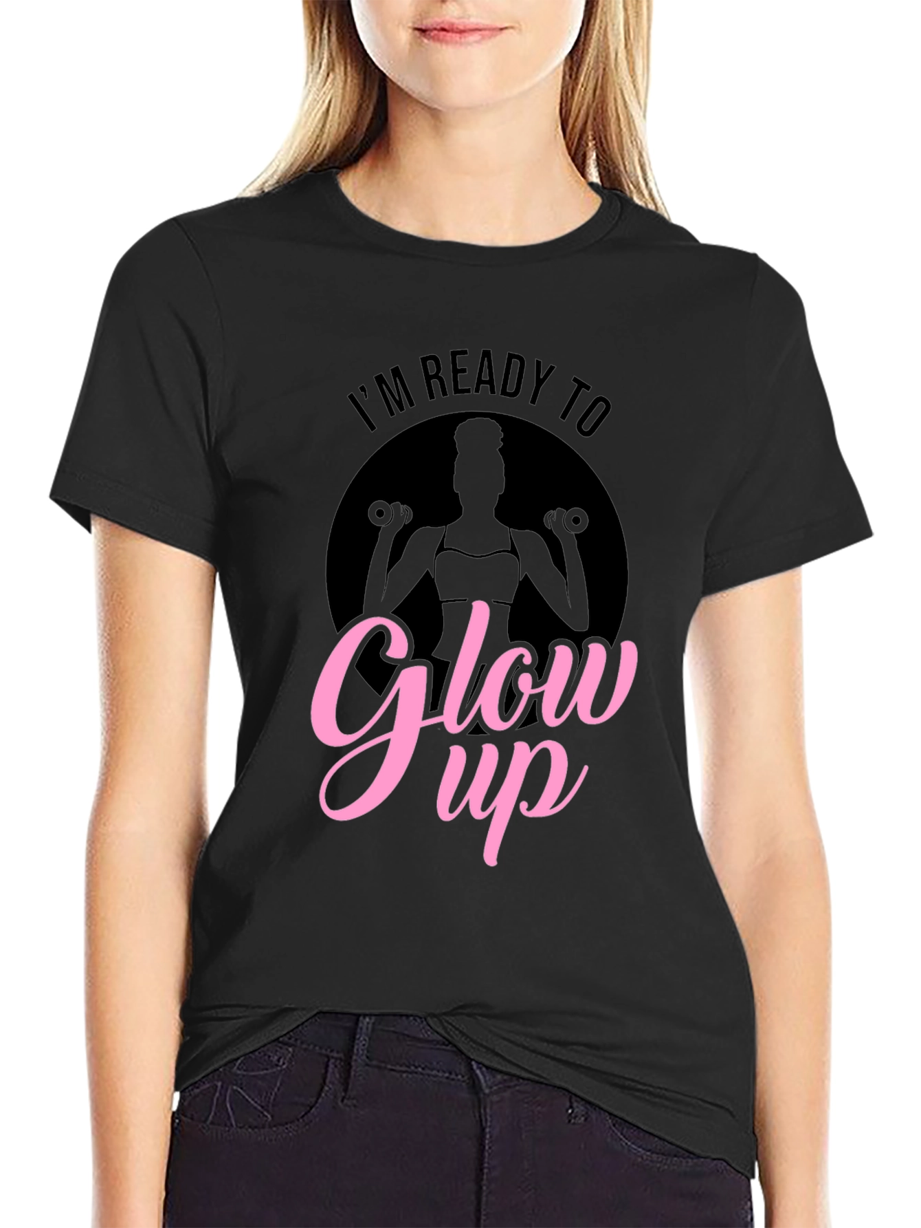 Im Ready To Glow Up Black T-Shirt