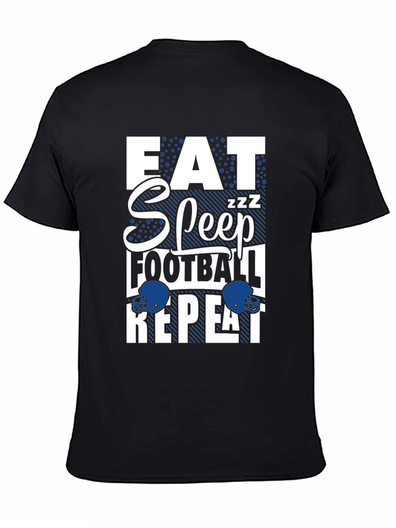 Eat Sleep Football Repeat Graphic Tee