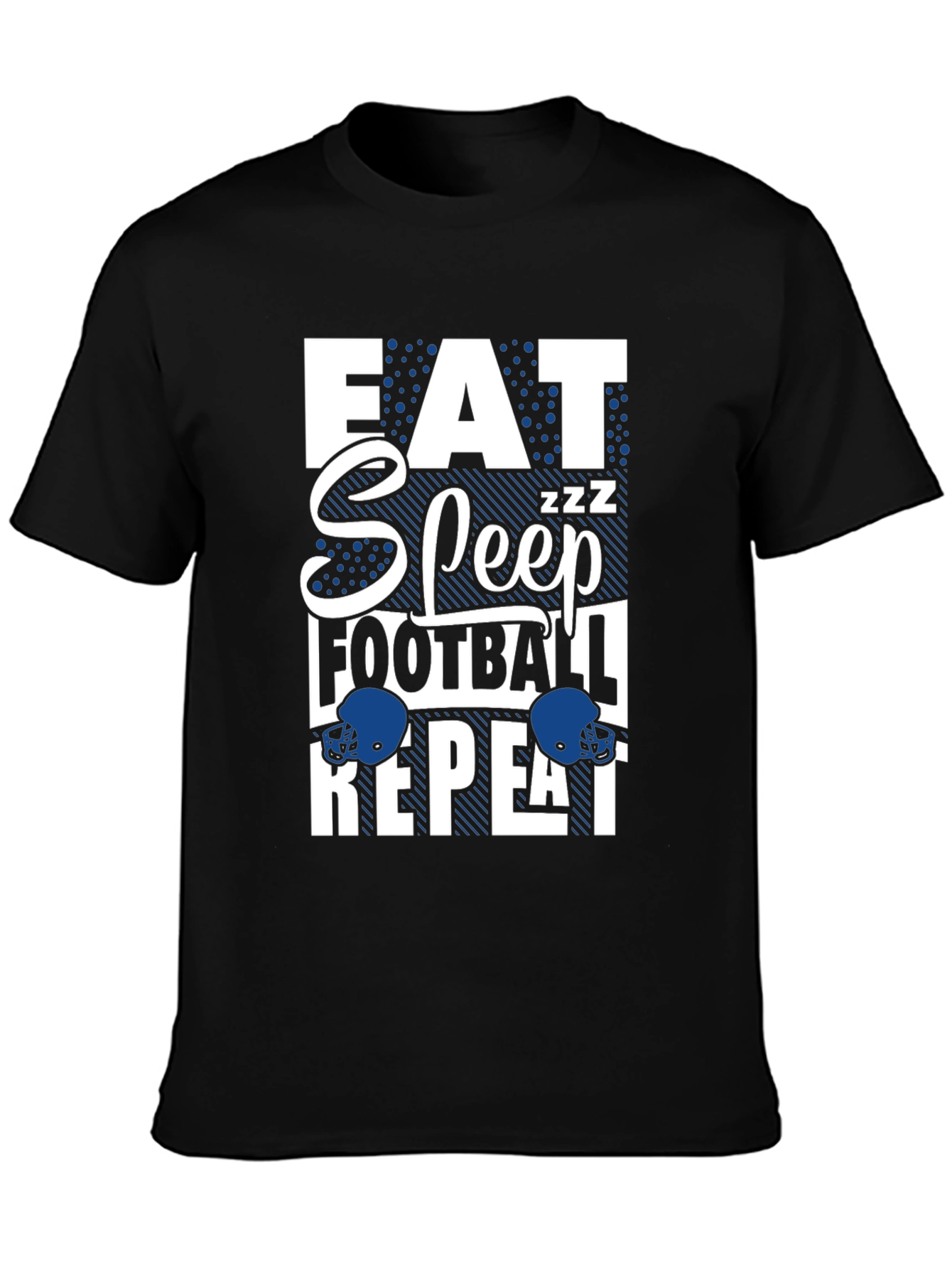 Eat Sleep Football Repeat Graphic Tee