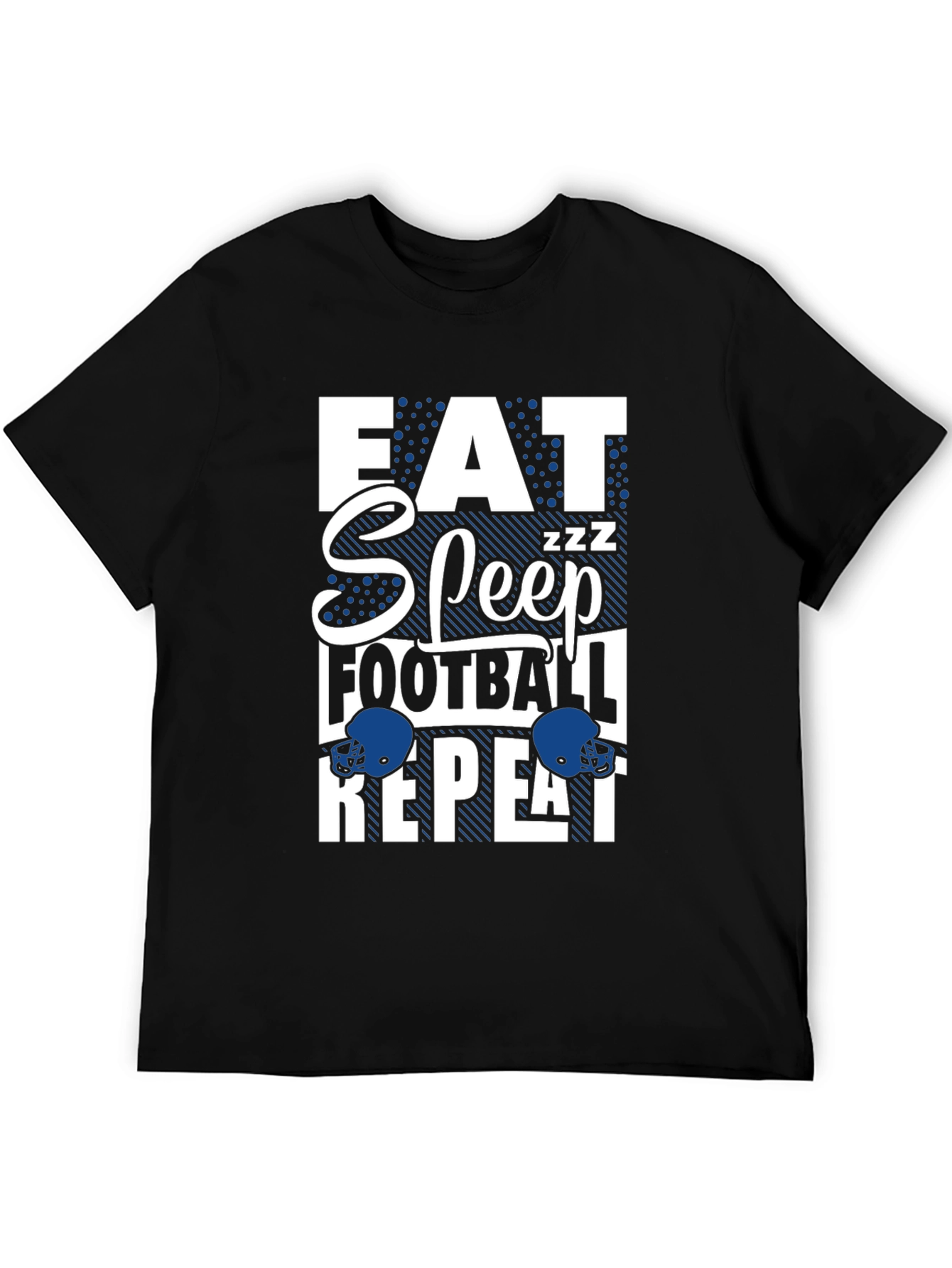 Eat Sleep Football Repeat Graphic Tee