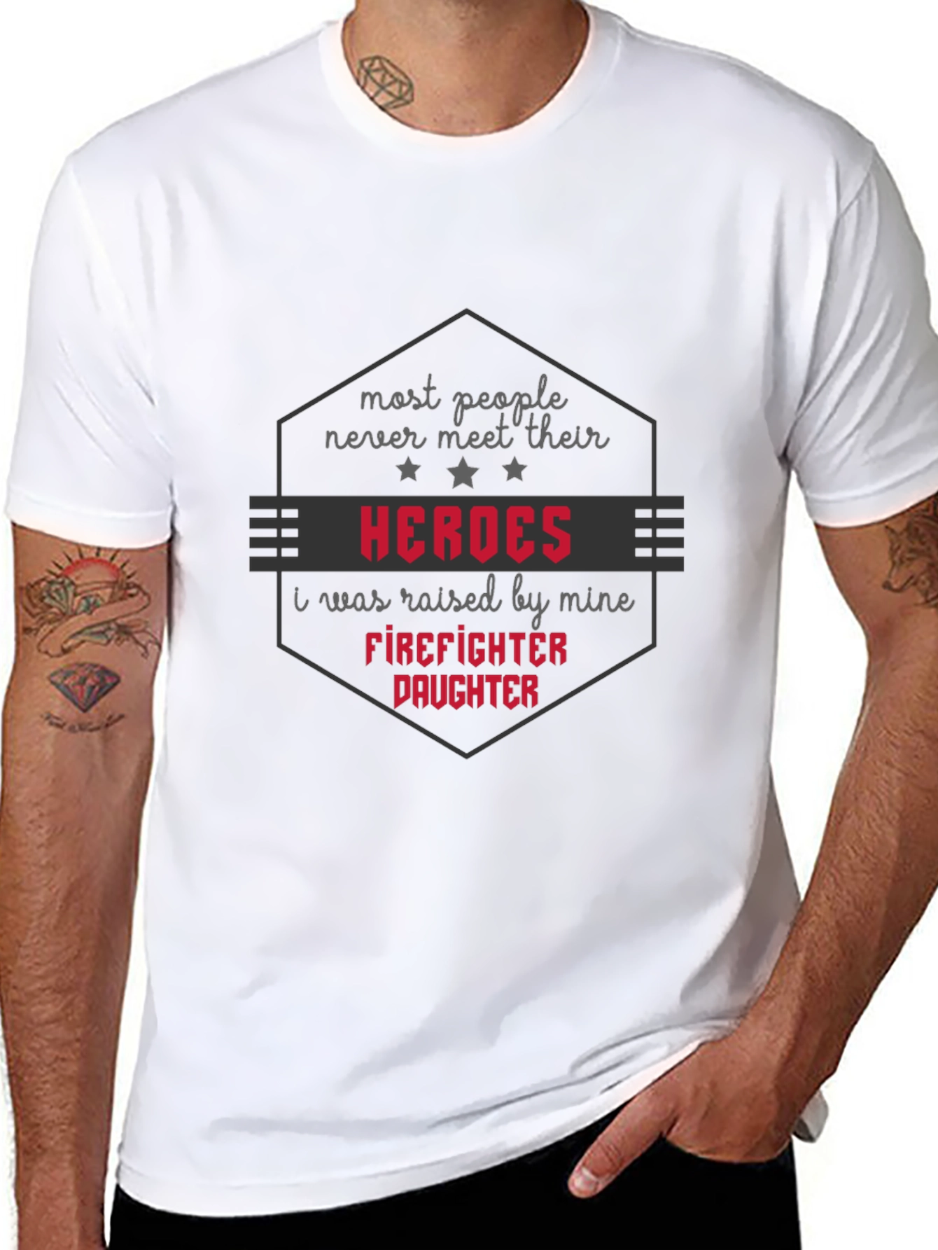 Firefighter Daughter T-Shirt - Hero Dad Pride