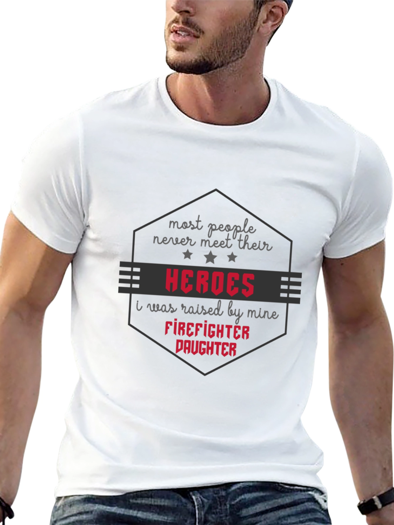 Firefighter Daughter T-Shirt - Hero Dad Pride