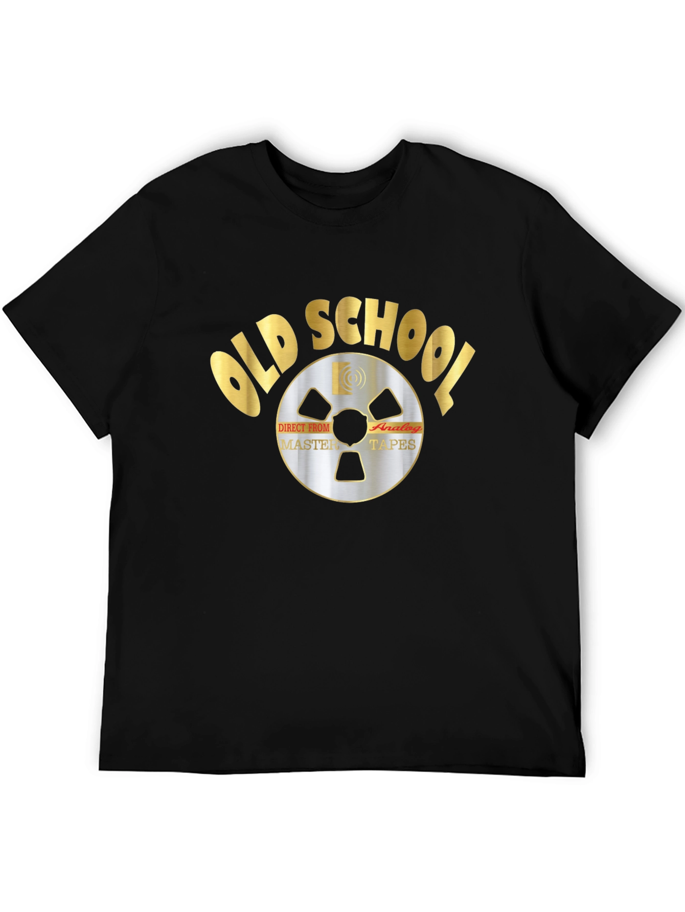 Old School Analog Master Tapes Black Graphic Tee