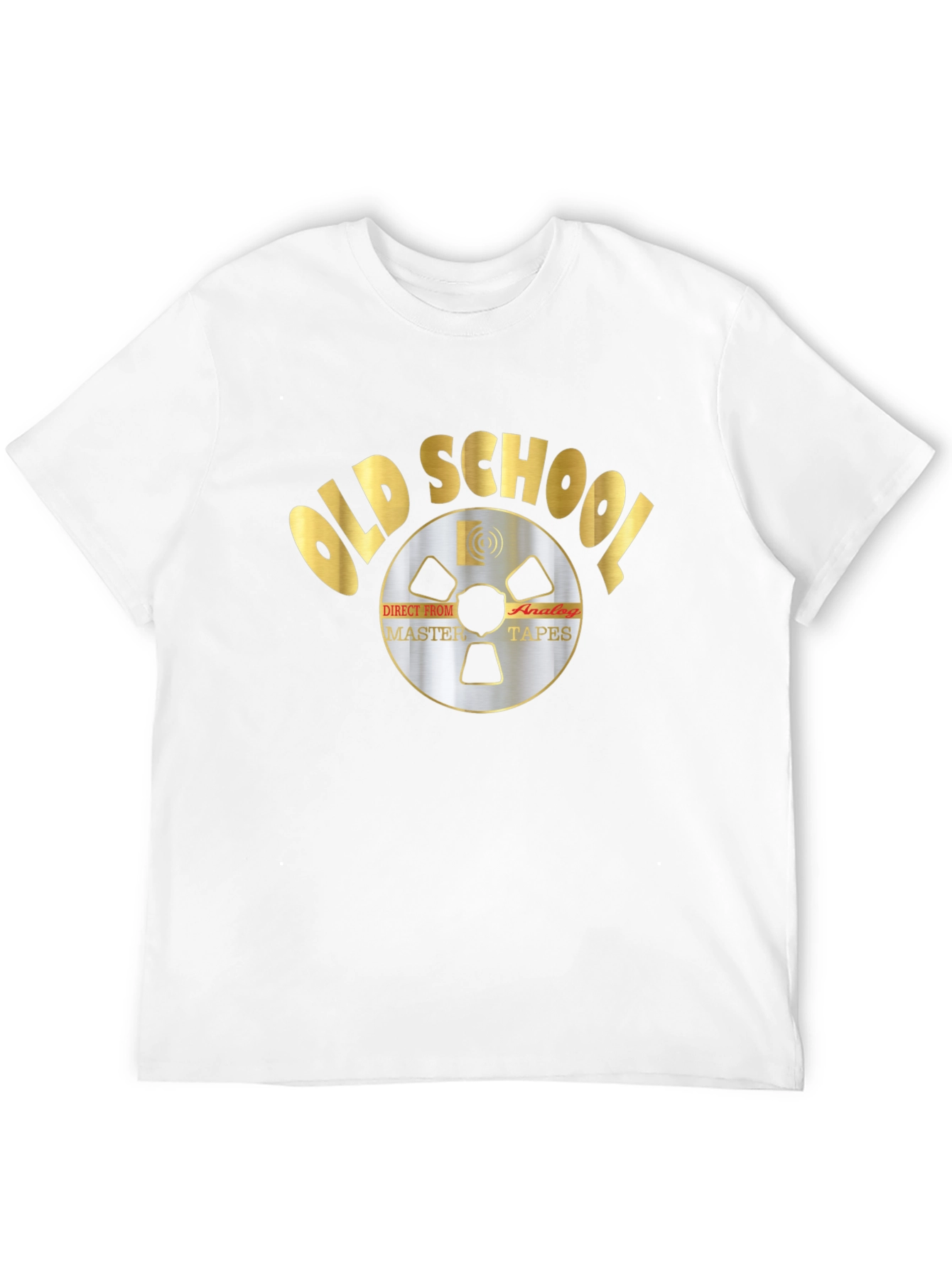 Old School Analog Master Tapes Black Graphic Tee