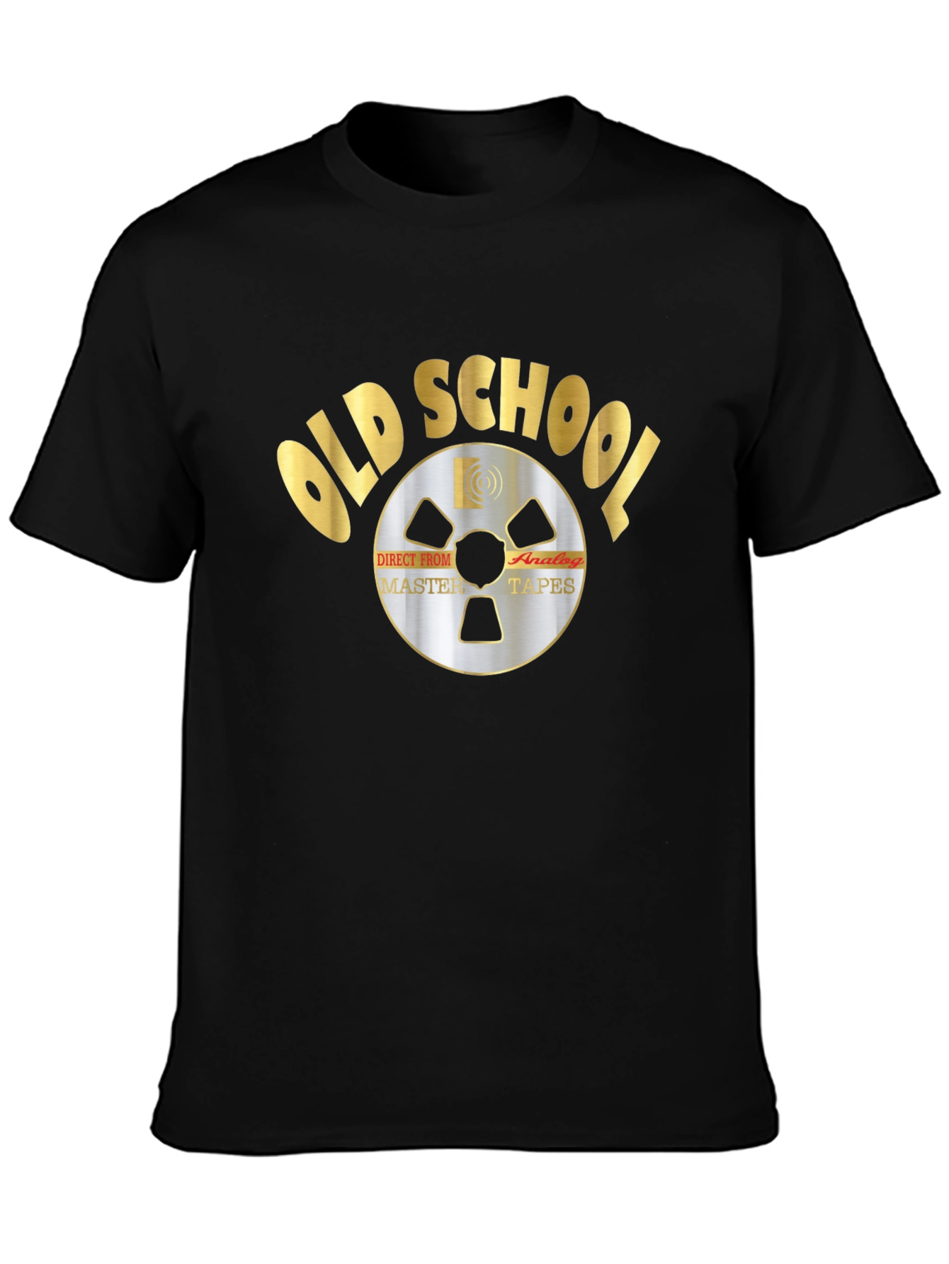 Old School Analog Master Tapes Black Graphic Tee