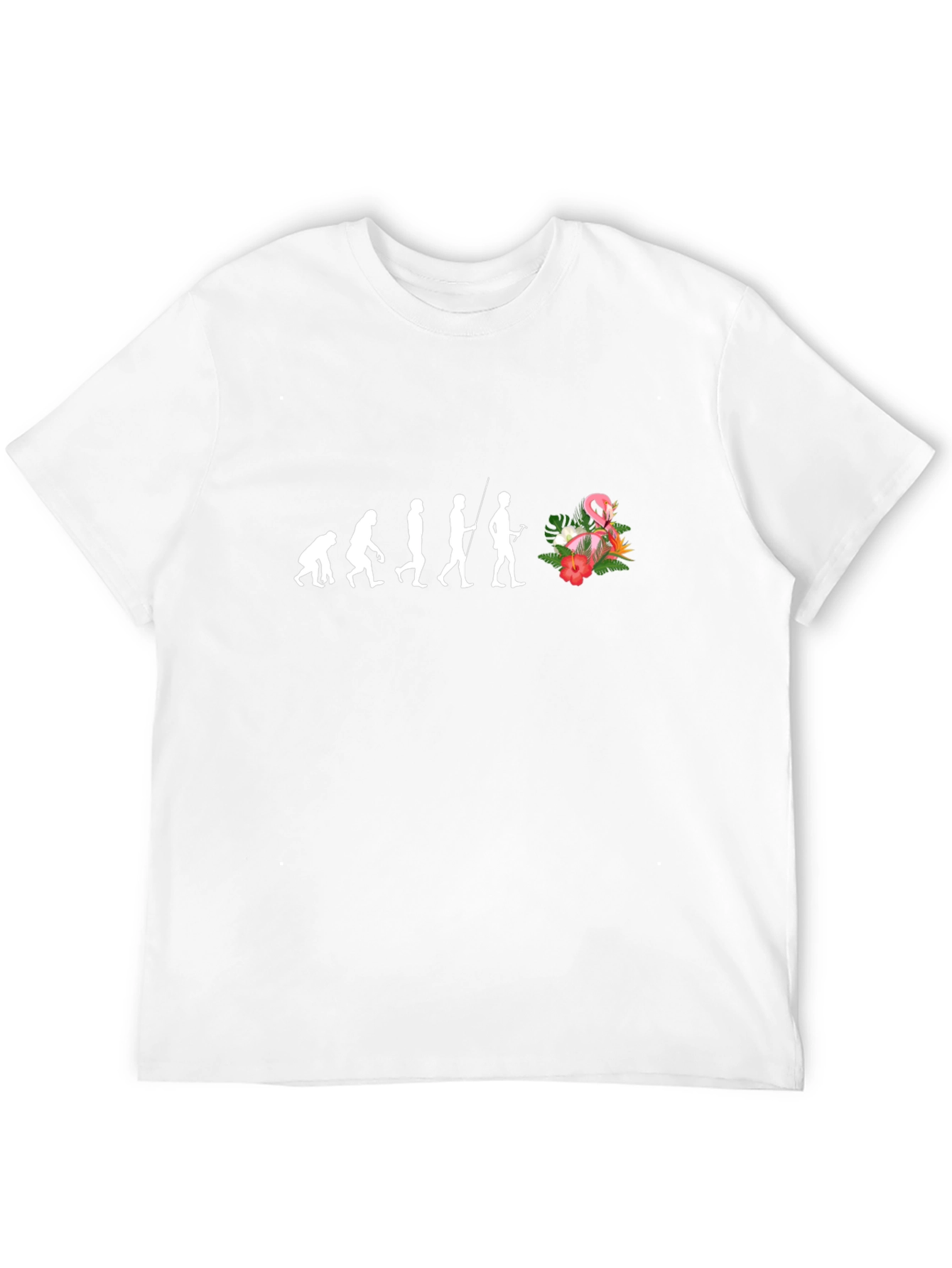 Evolution of Flamingo Lover Black T-Shirt