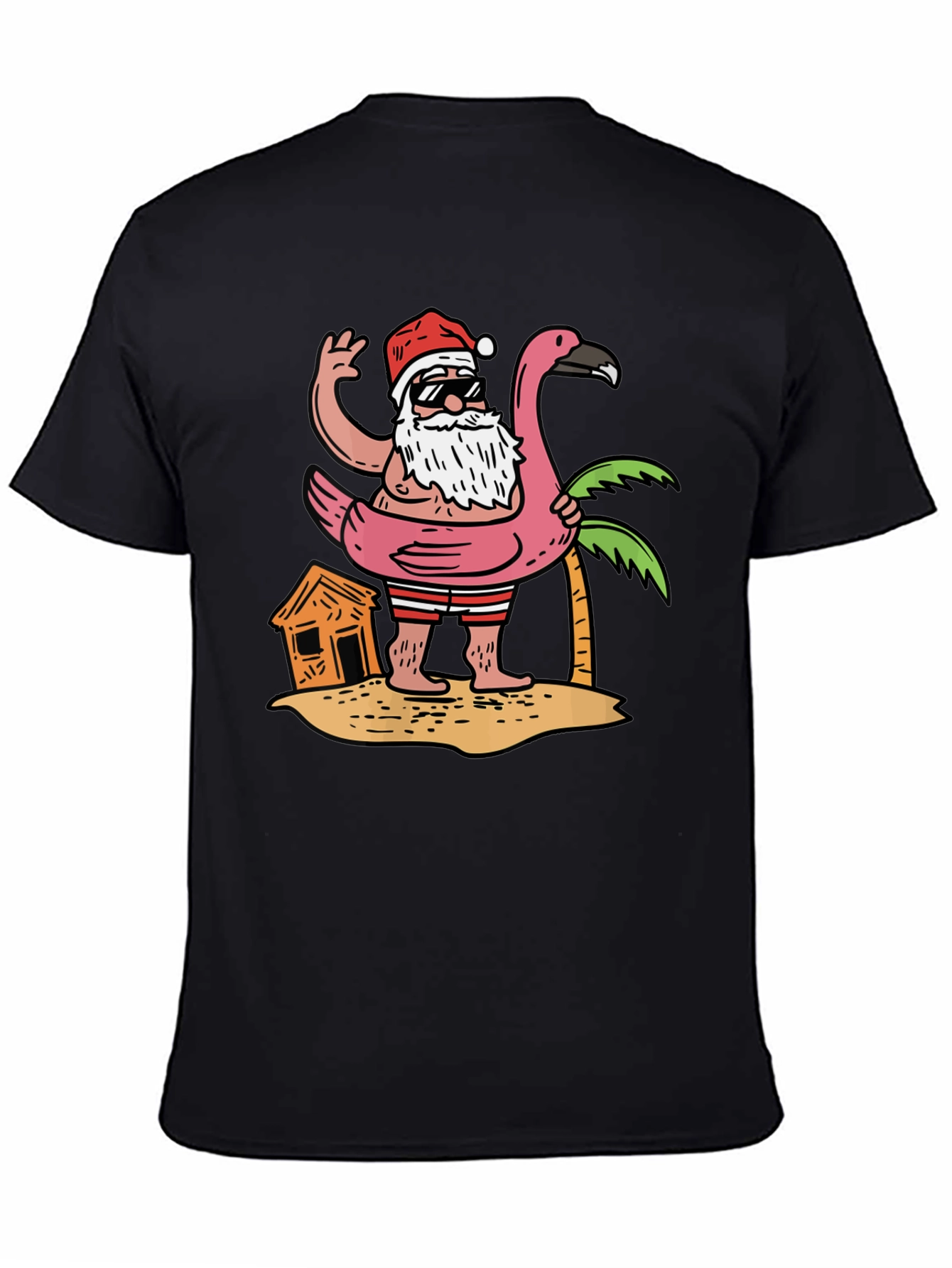 Tropical Santa T-Shirt Flamingo Pool Float