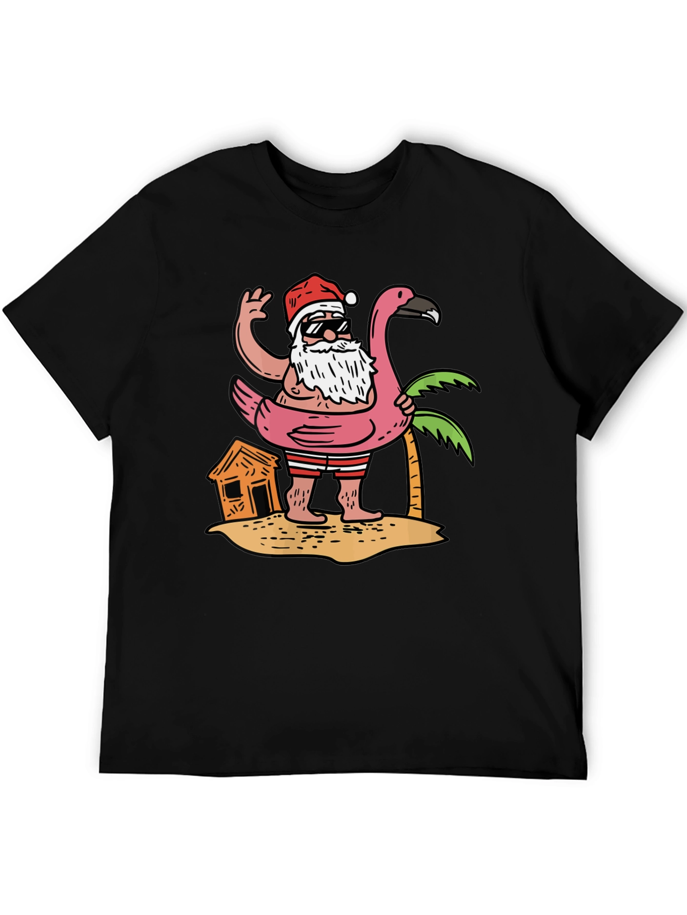 Tropical Santa T-Shirt Flamingo Pool Float