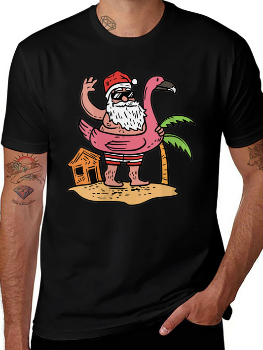 Tropical Santa T-Shirt Flamingo Pool Float