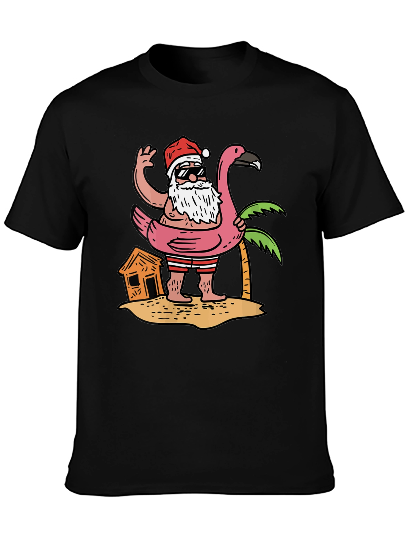 Tropical Santa T-Shirt Flamingo Pool Float