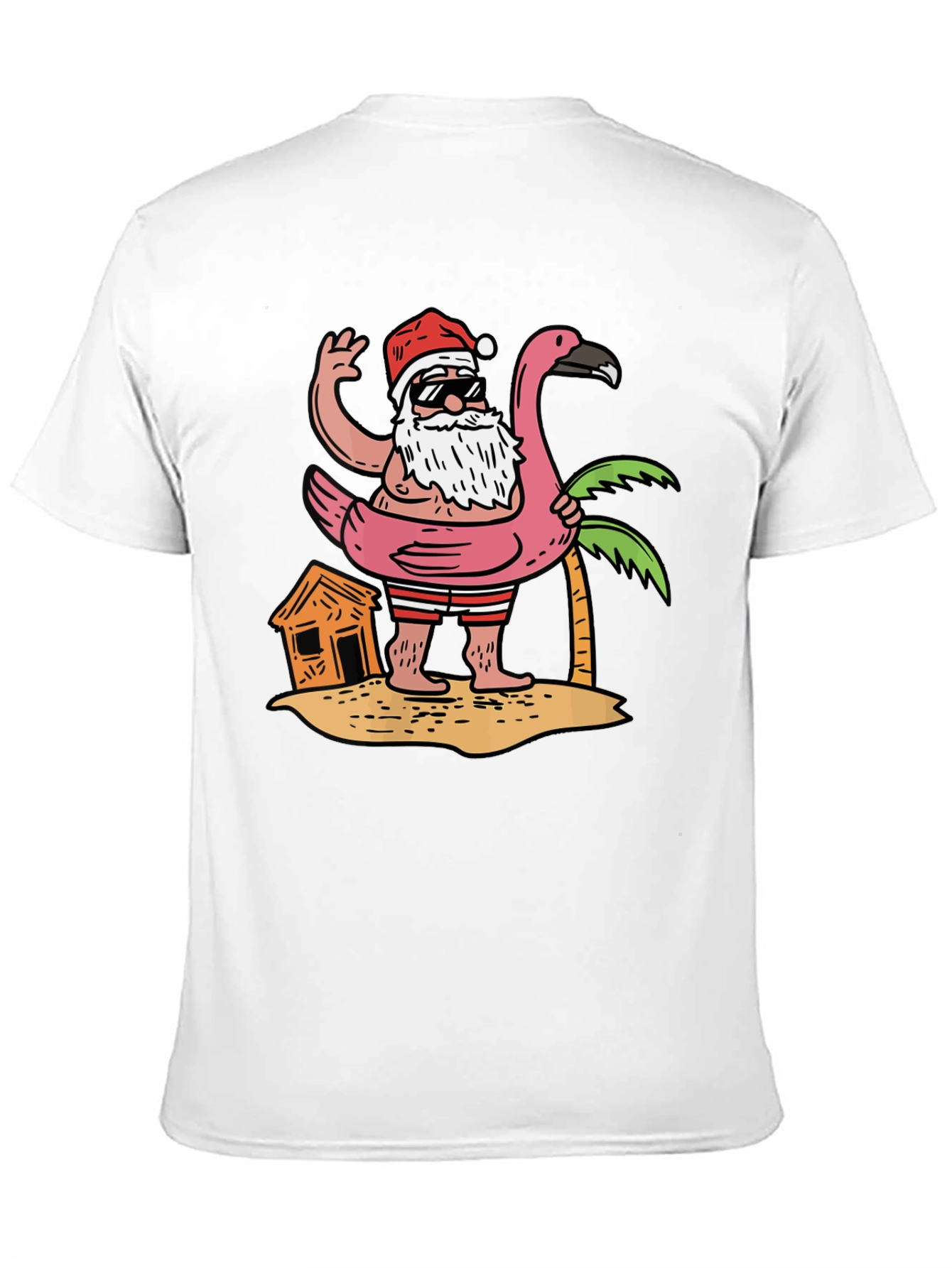 Tropical Santa T-Shirt Flamingo Pool Float