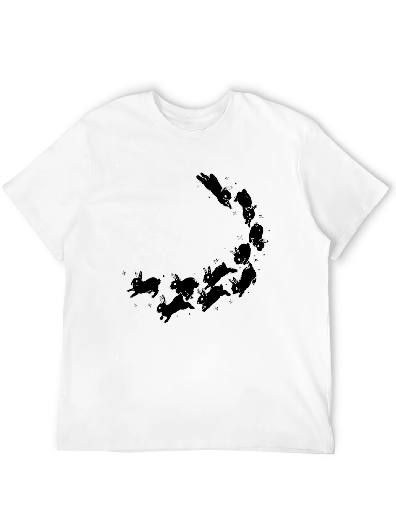 Rabbit Constellation Black T-Shirt