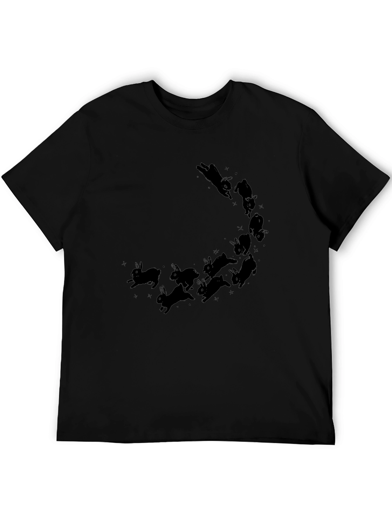 Rabbit Constellation Black T-Shirt