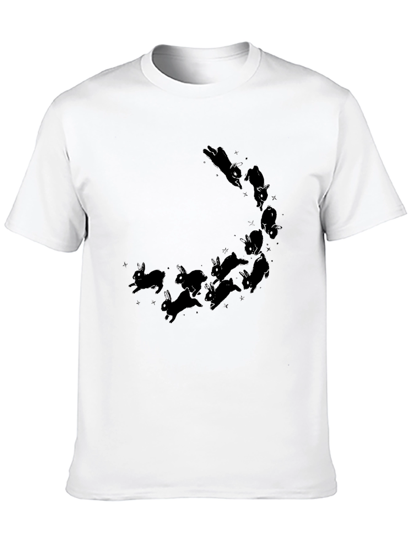 Rabbit Constellation Black T-Shirt