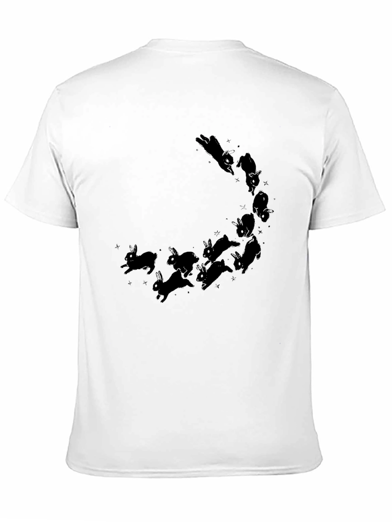 Rabbit Constellation Black T-Shirt