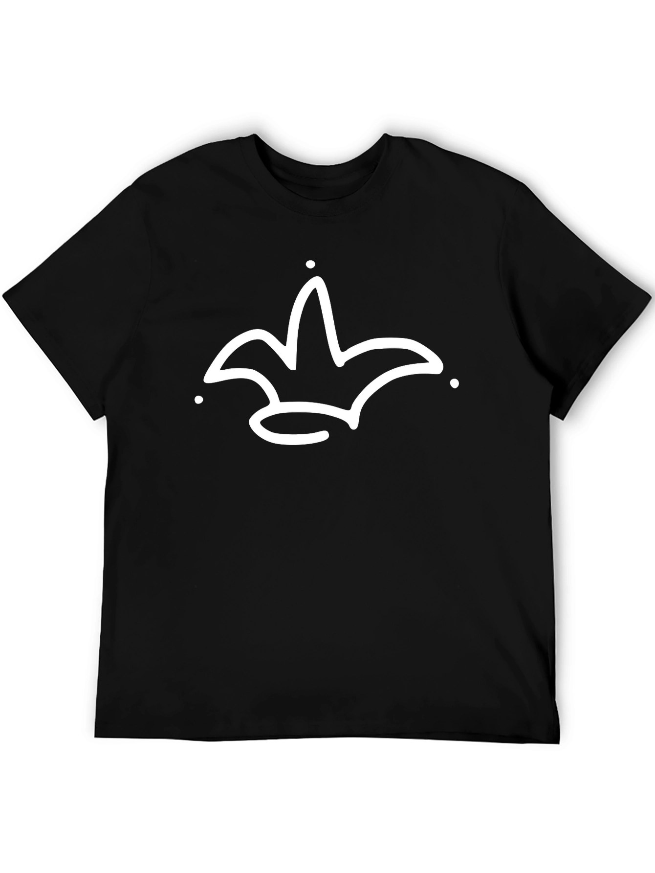 Crown Graphic Tee - Stylish Black Cotton T-Shirt