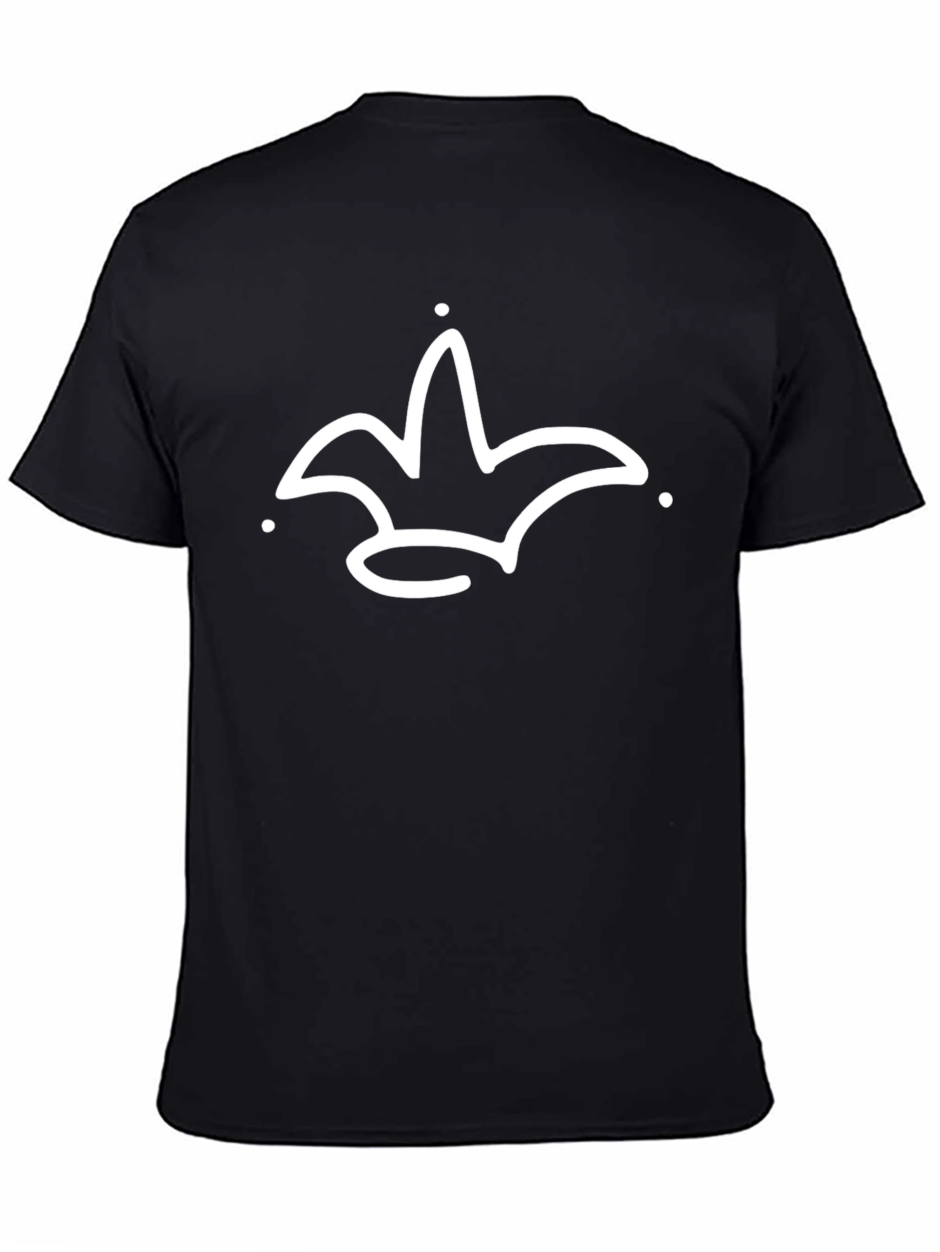 Crown Graphic Tee - Stylish Black Cotton T-Shirt