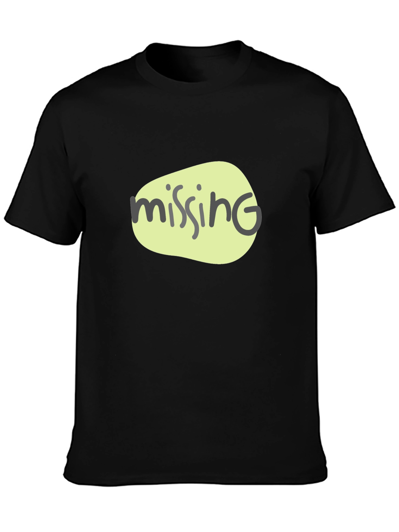 Missing Piece Graphic T-Shirt - Black Cotton Tee