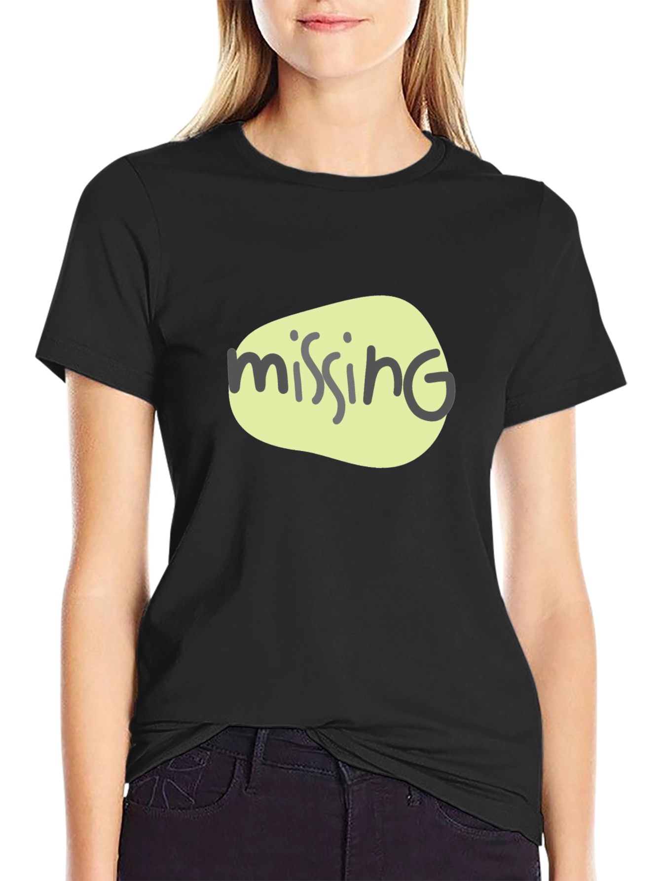 Missing Piece Graphic T-Shirt - Black Cotton Tee