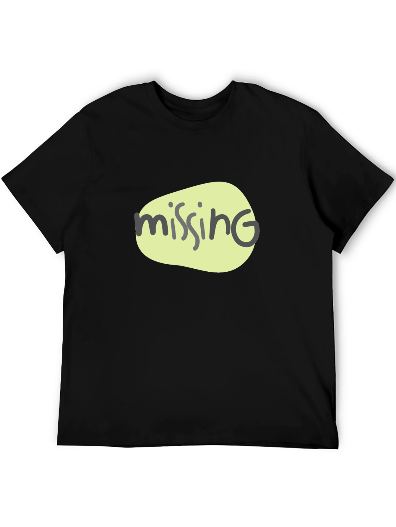 Missing Piece Graphic T-Shirt - Black Cotton Tee