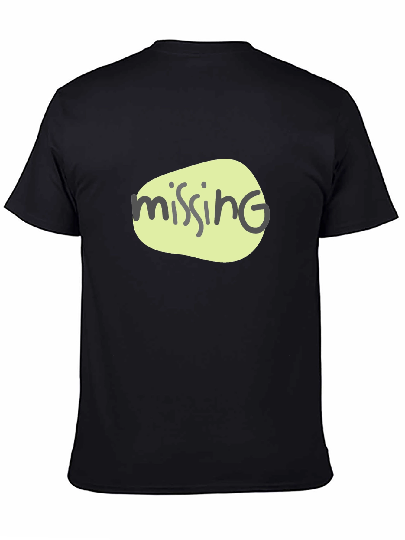 Missing Piece Graphic T-Shirt - Black Cotton Tee