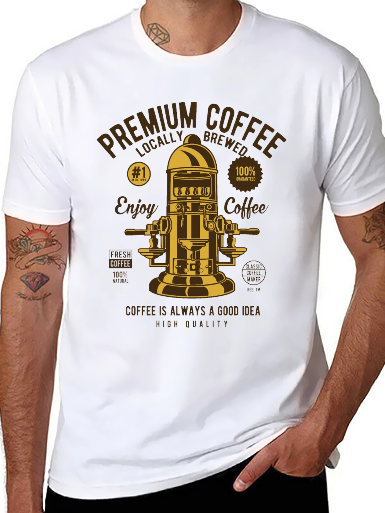 Premium Coffee T-Shirt - Enjoy Coffee High Quality