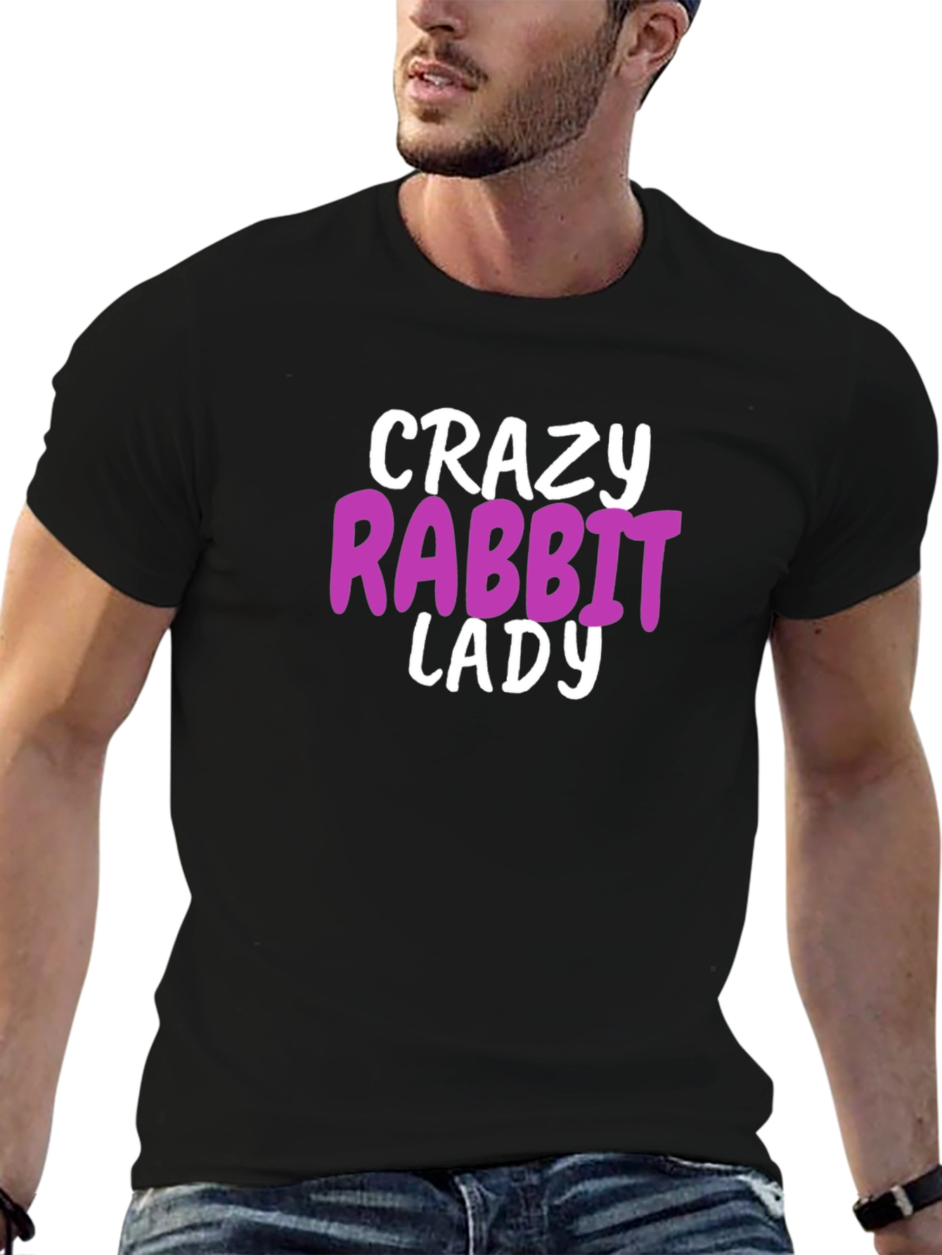 Crazy Rabbit Lady T-Shirt - Fun Animal Lover Tee