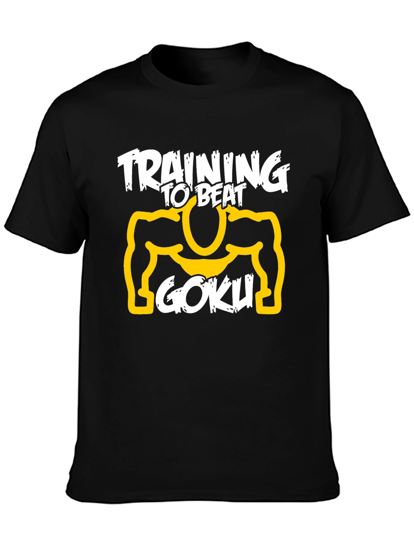Training to Beat Goku Black T-Shirt