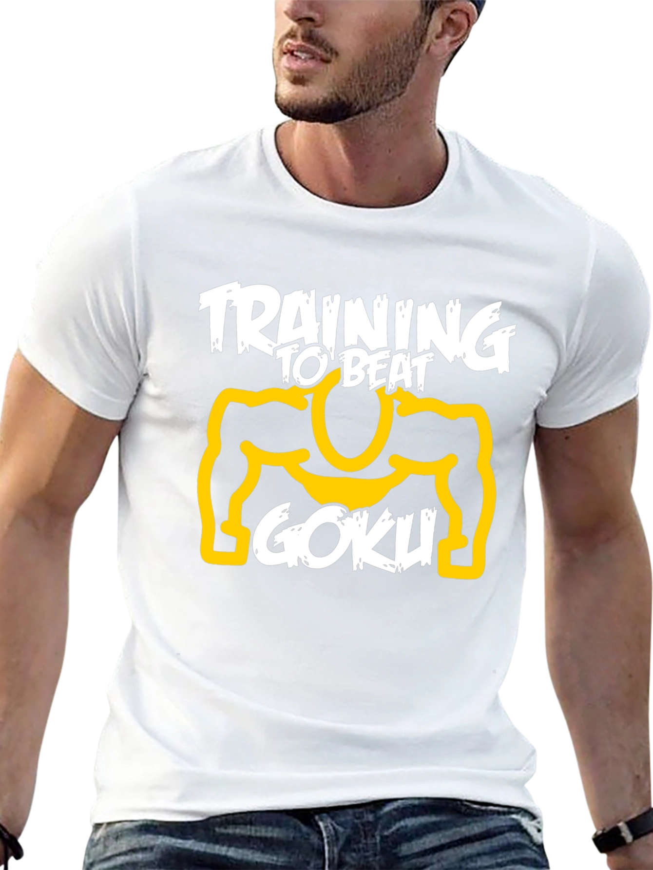 Training to Beat Goku Black T-Shirt