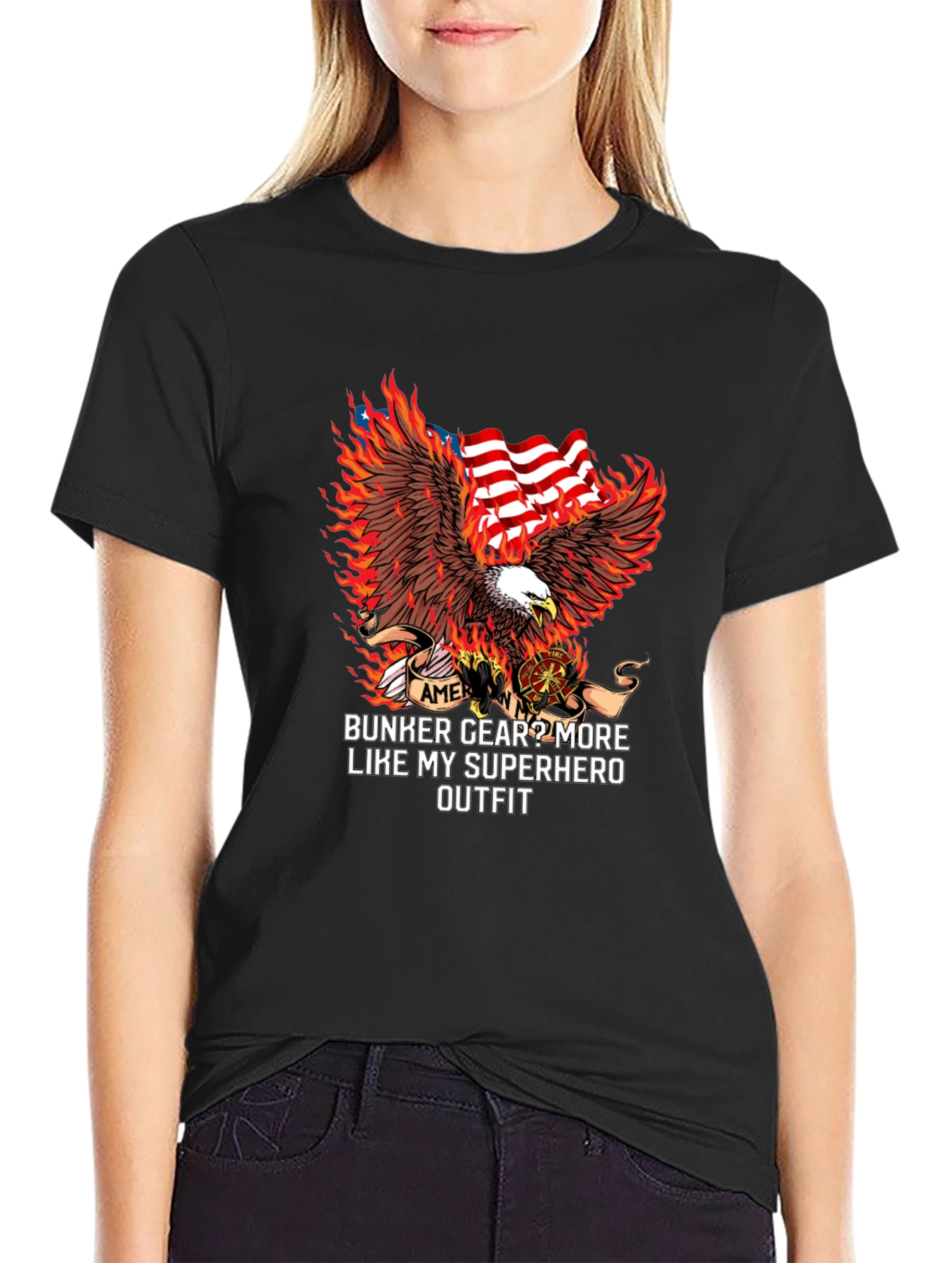 Firefighter Superhero Outfit T-Shirt