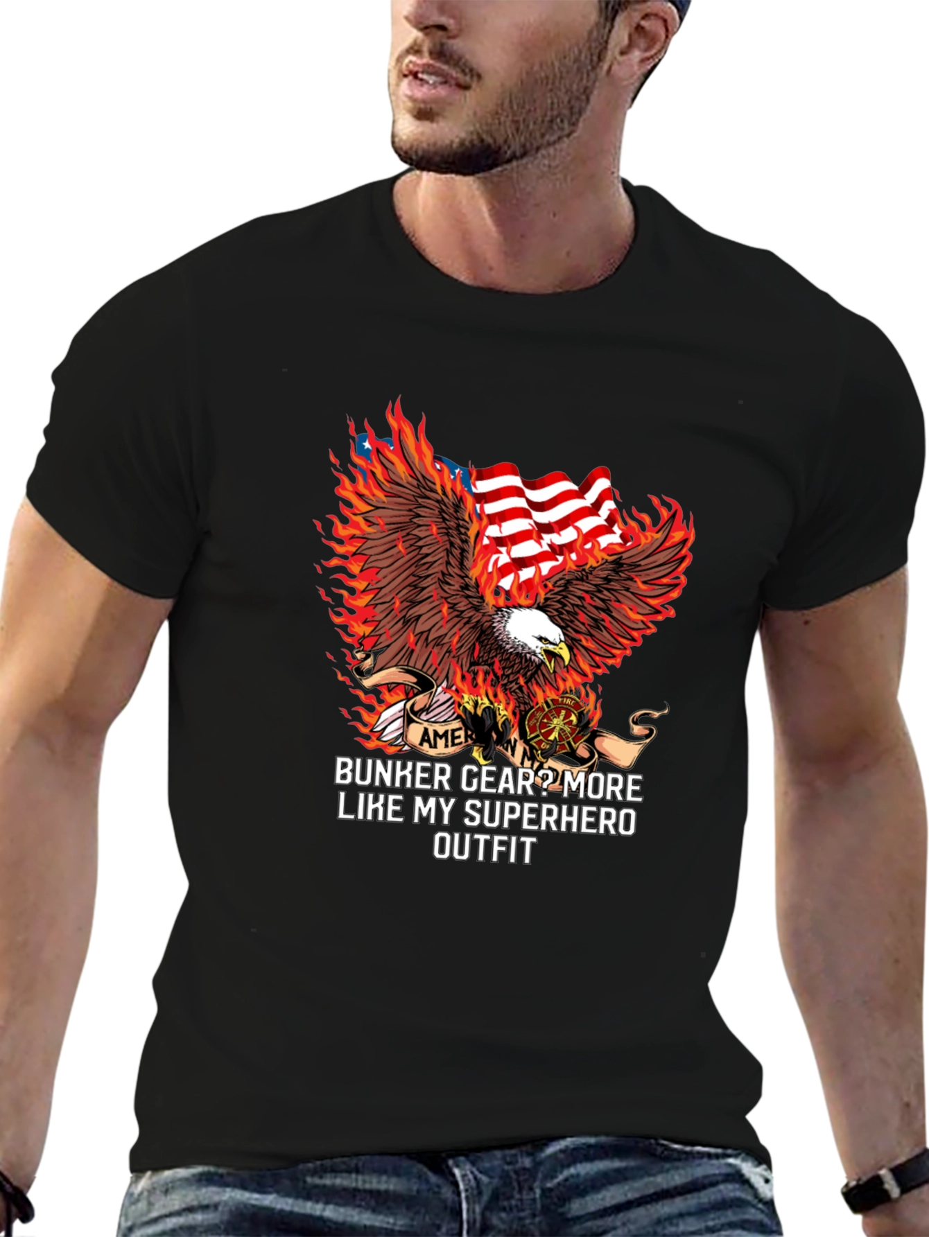 Firefighter Superhero Outfit T-Shirt