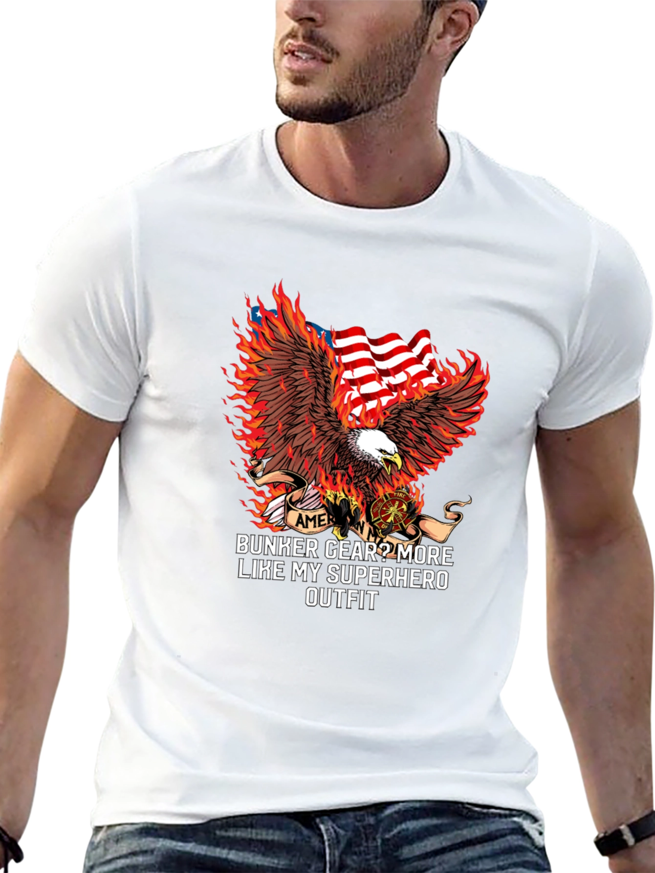 Firefighter Superhero Outfit T-Shirt