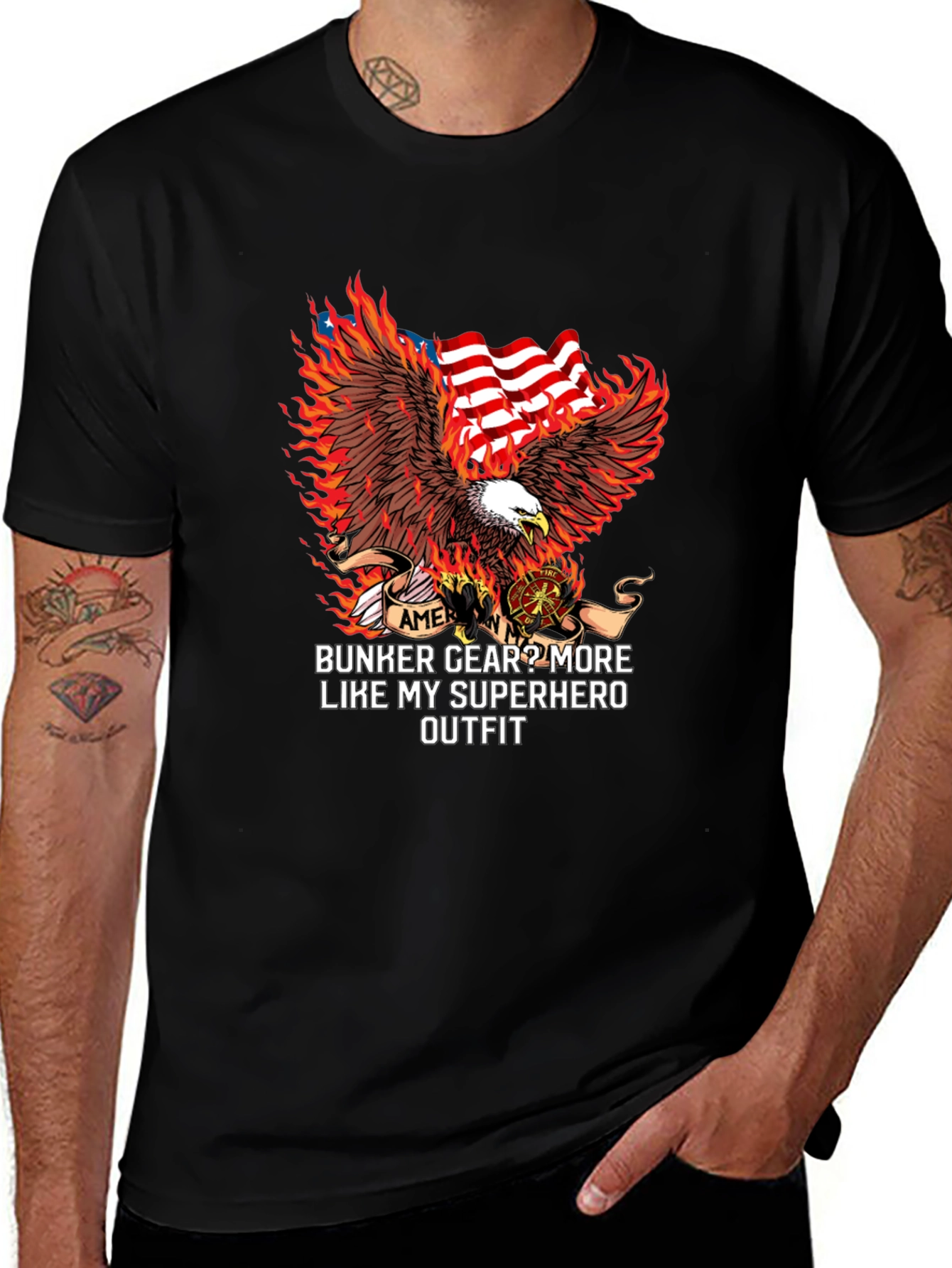 Firefighter Superhero Outfit T-Shirt