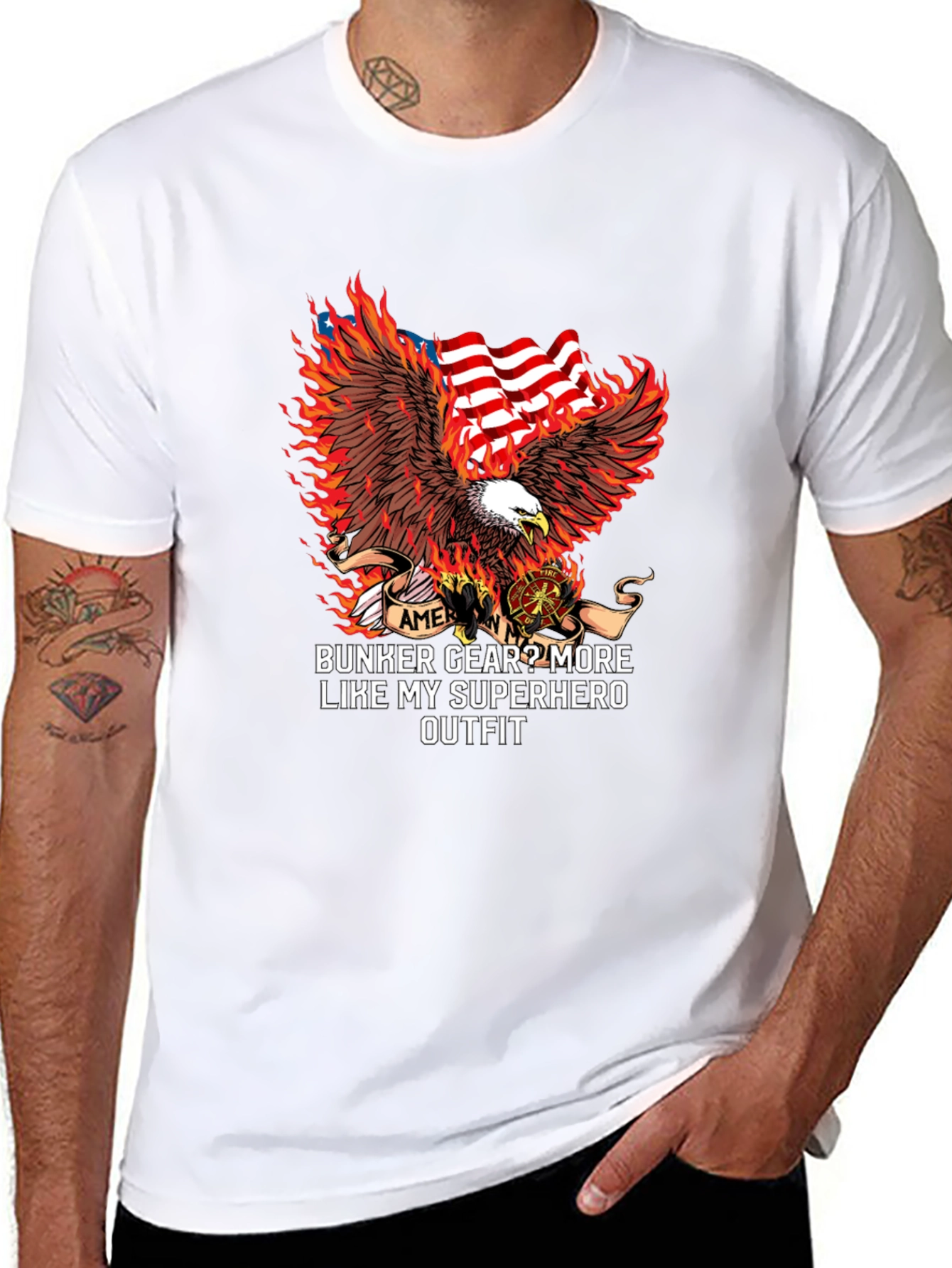Firefighter Superhero Outfit T-Shirt