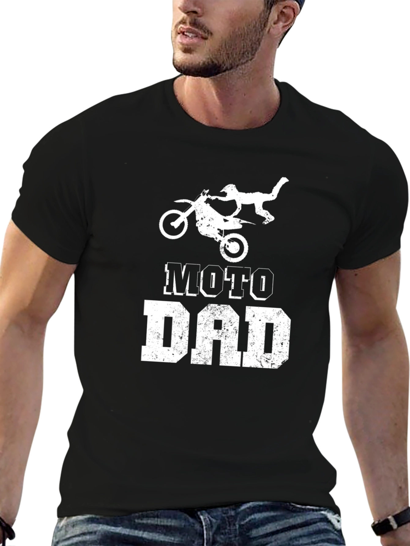Moto Dad T-Shirt - Black