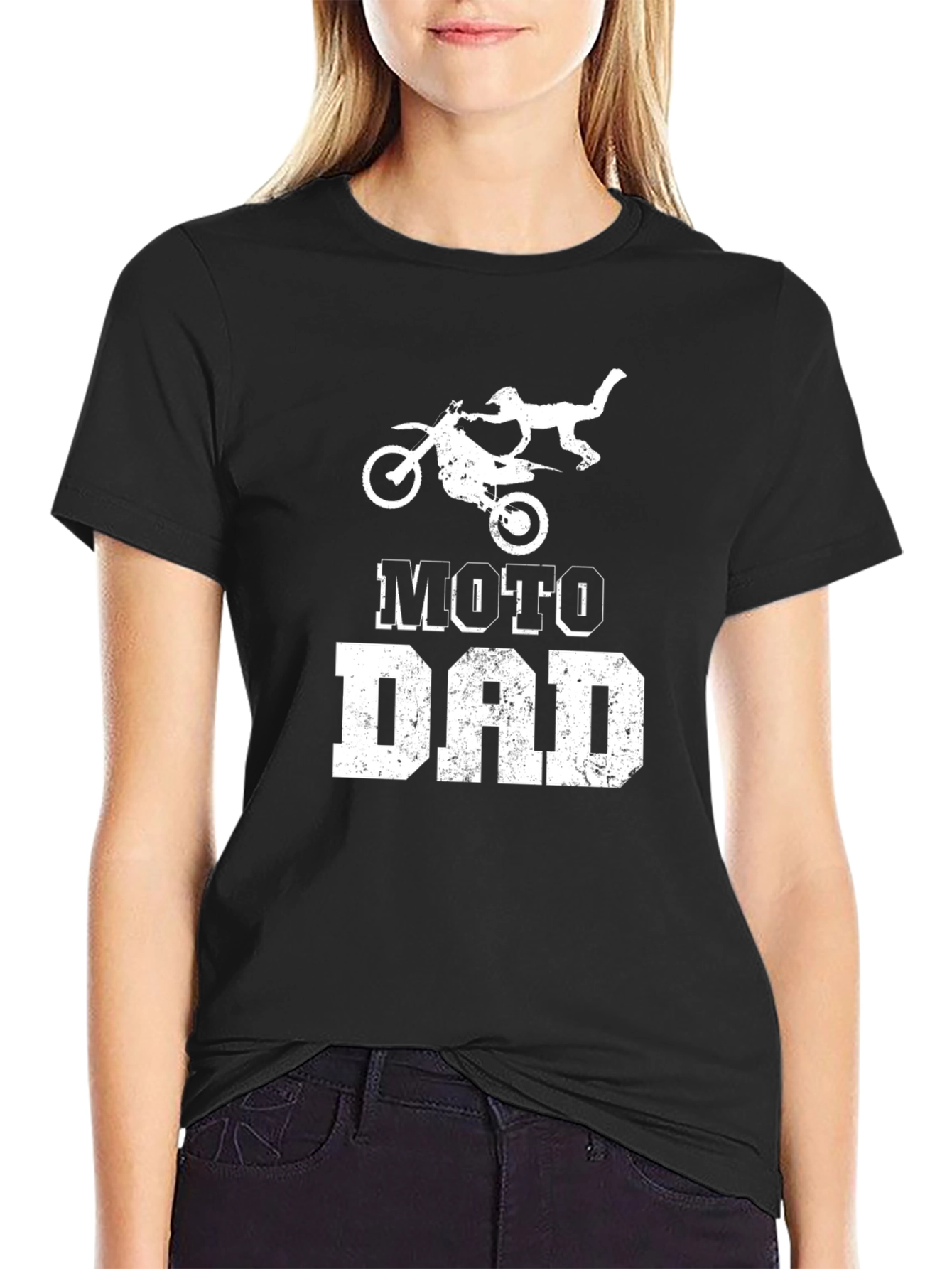 Moto Dad T-Shirt - Black