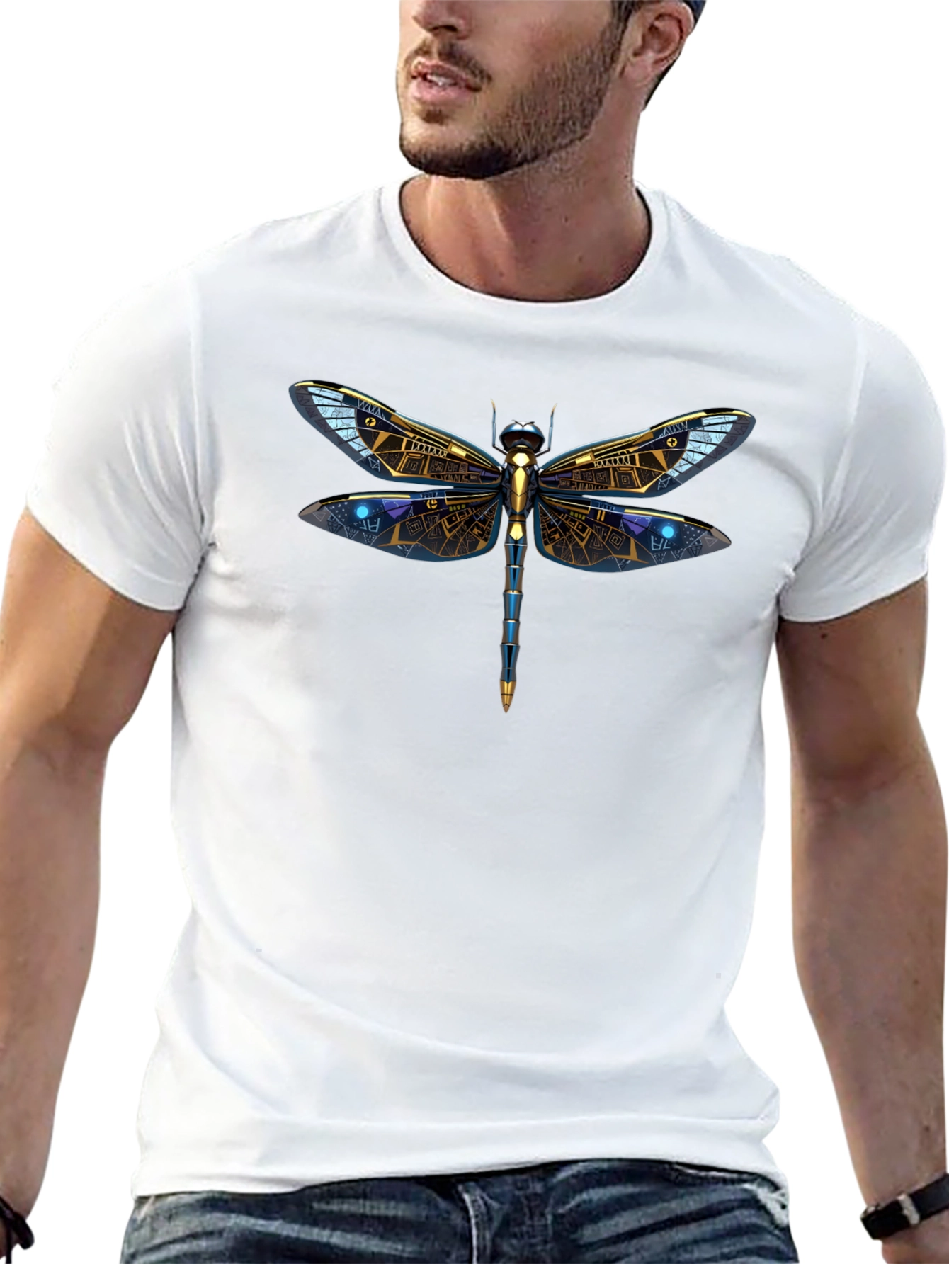 Dragonfly Graphic Tee - Mens Black T-Shirt