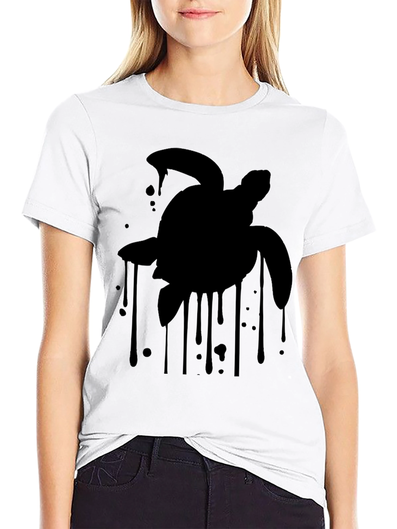 Black Turtle Drip Graphic Tee