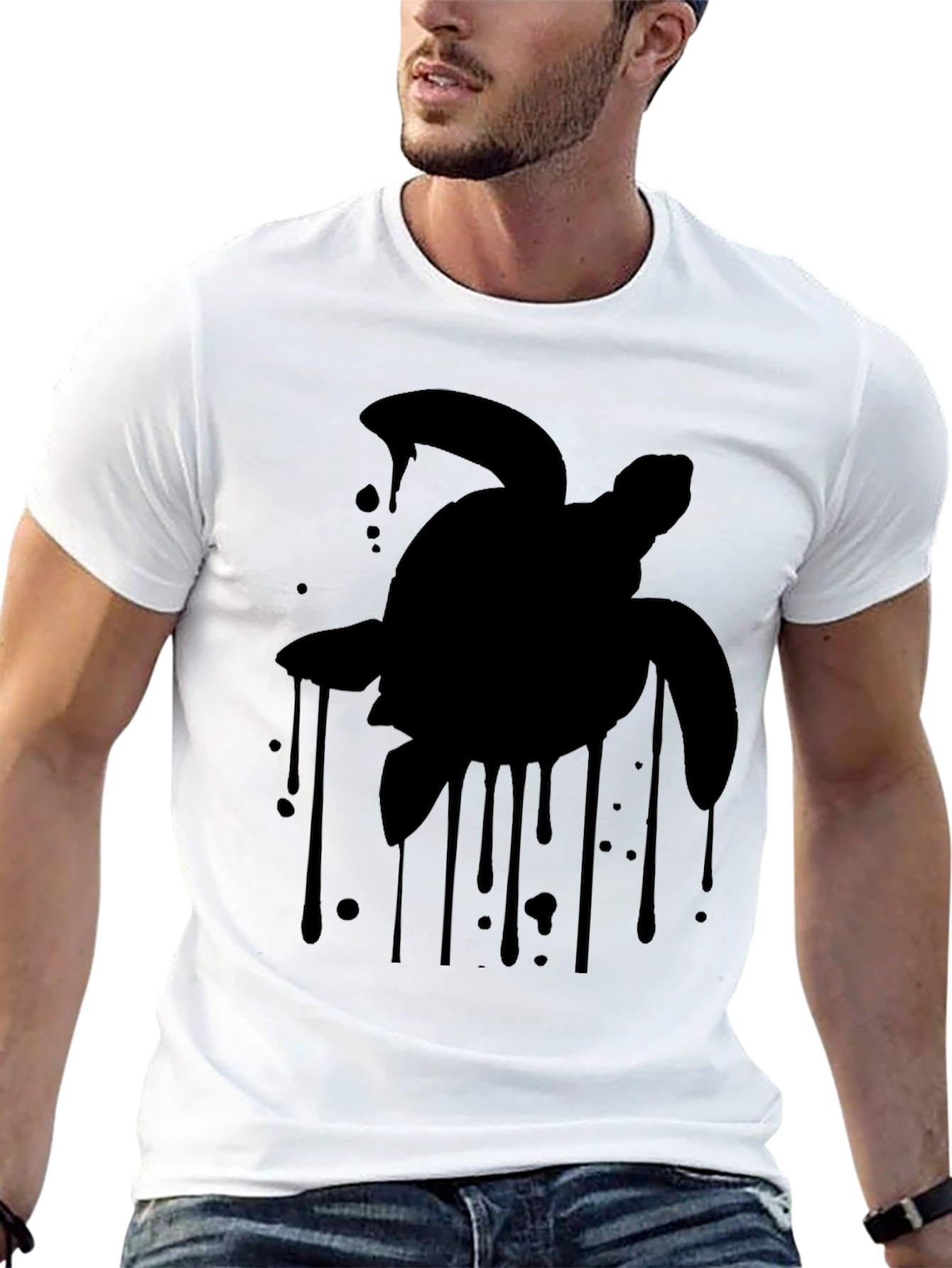 Black Turtle Drip Graphic Tee