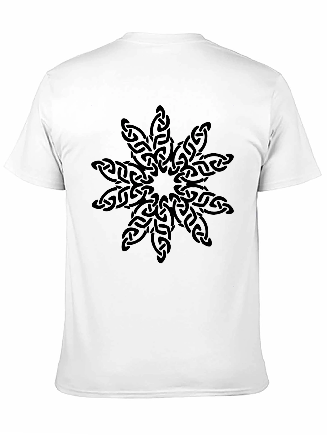 Mens Black T-Shirt with Celtic Knot Design