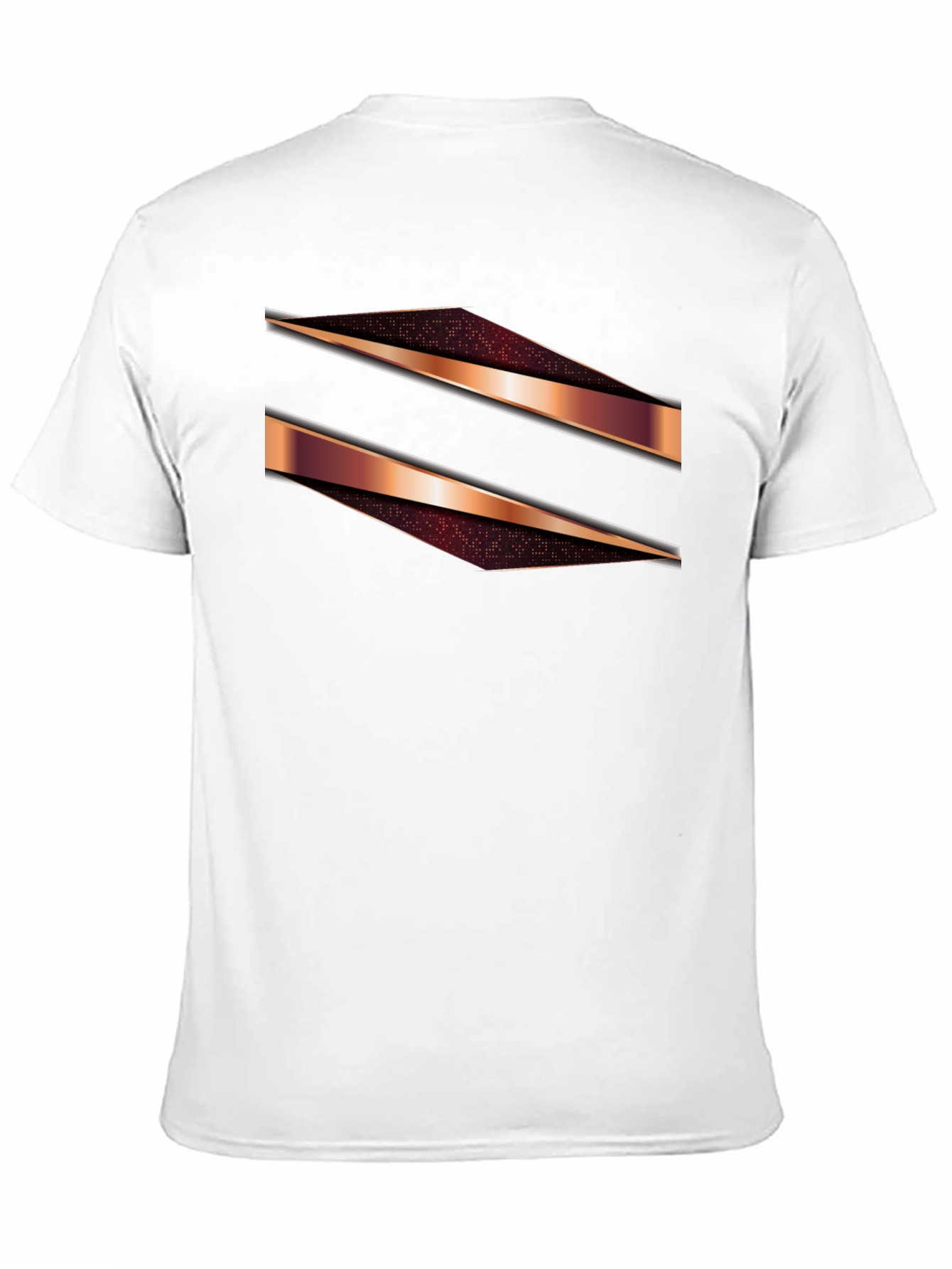 Mens Black Graphic Tee - Modern Geometric Design