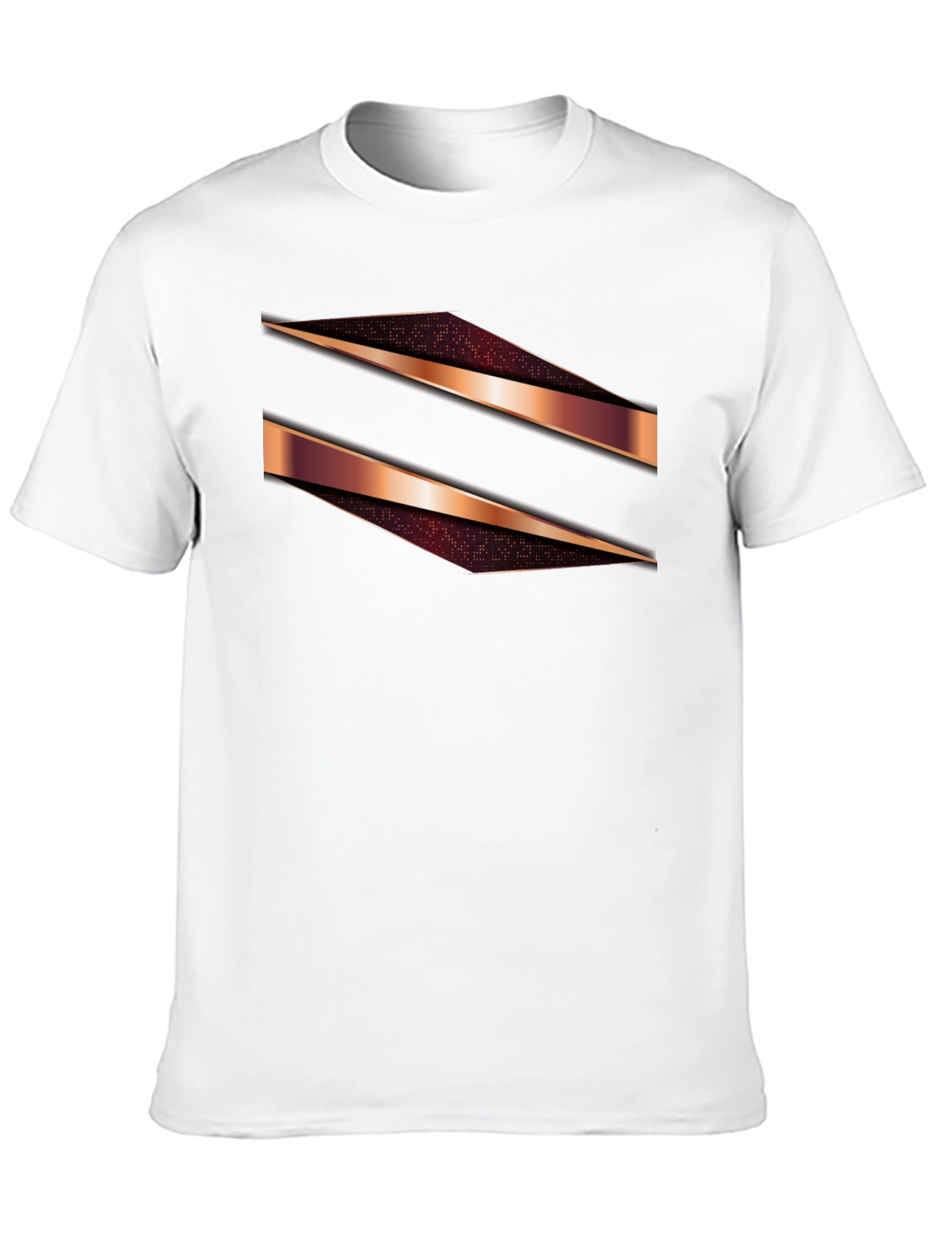 Mens Black Graphic Tee - Modern Geometric Design