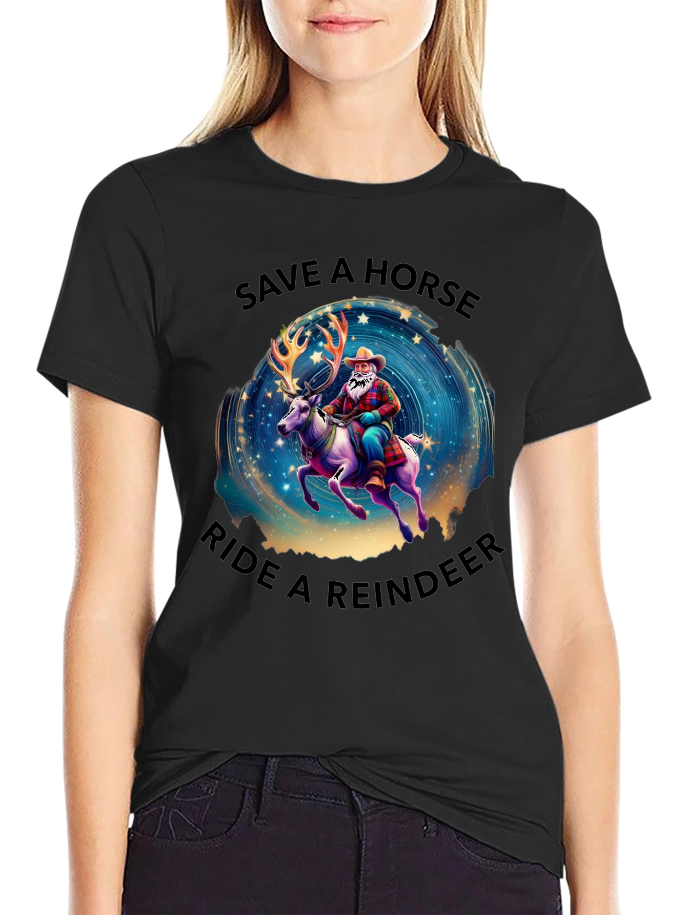 Save a Horse Ride a Reindeer Graphic Tee