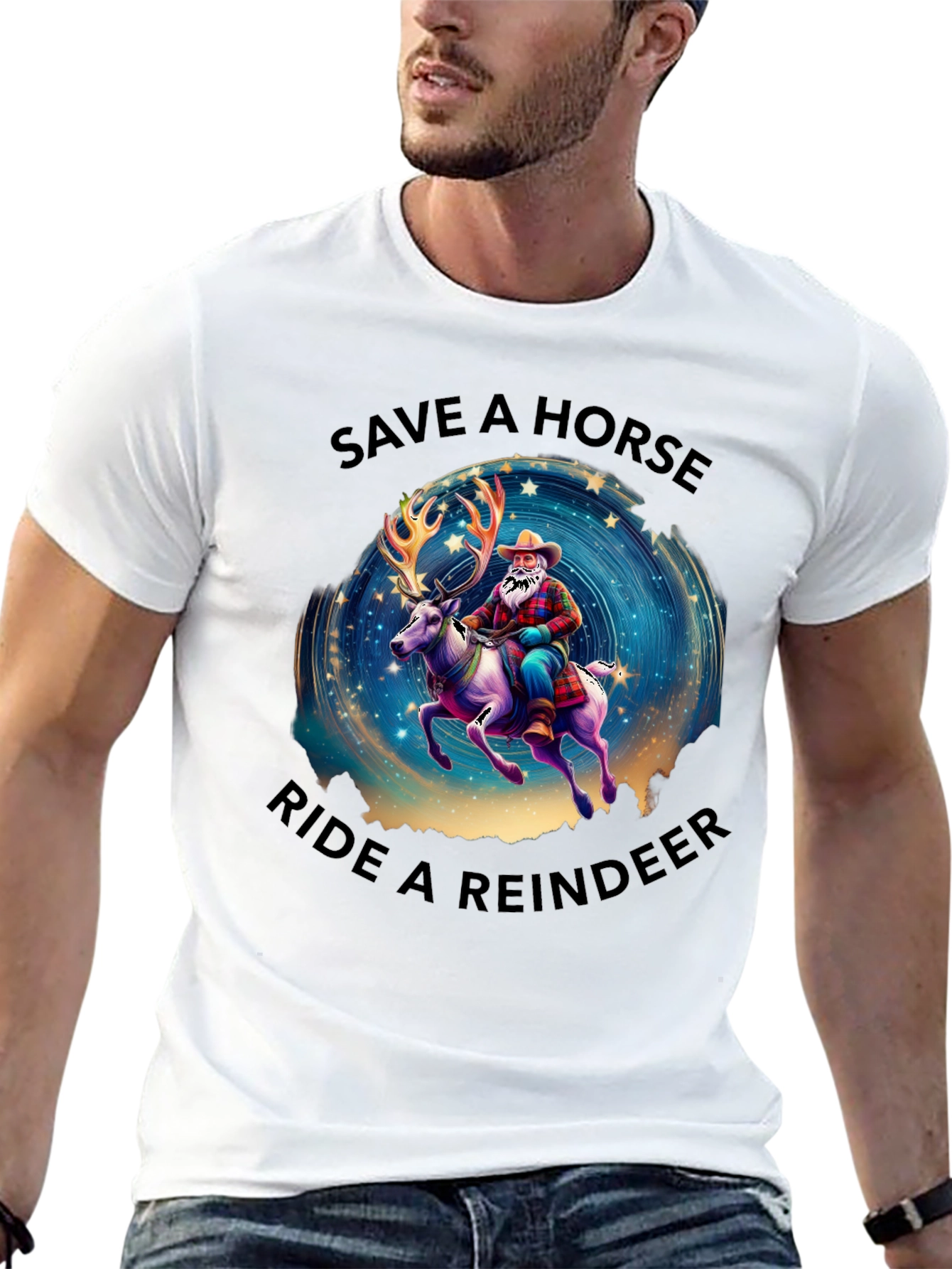 Save a Horse Ride a Reindeer Graphic Tee