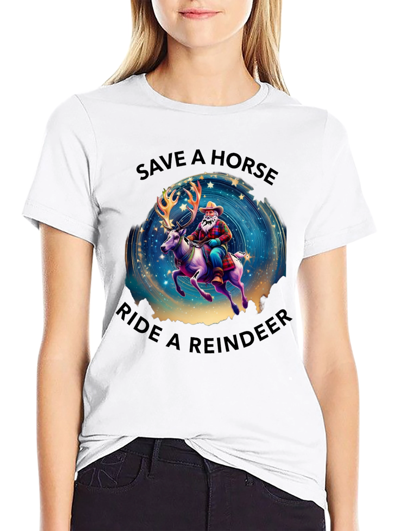 Save a Horse Ride a Reindeer Graphic Tee