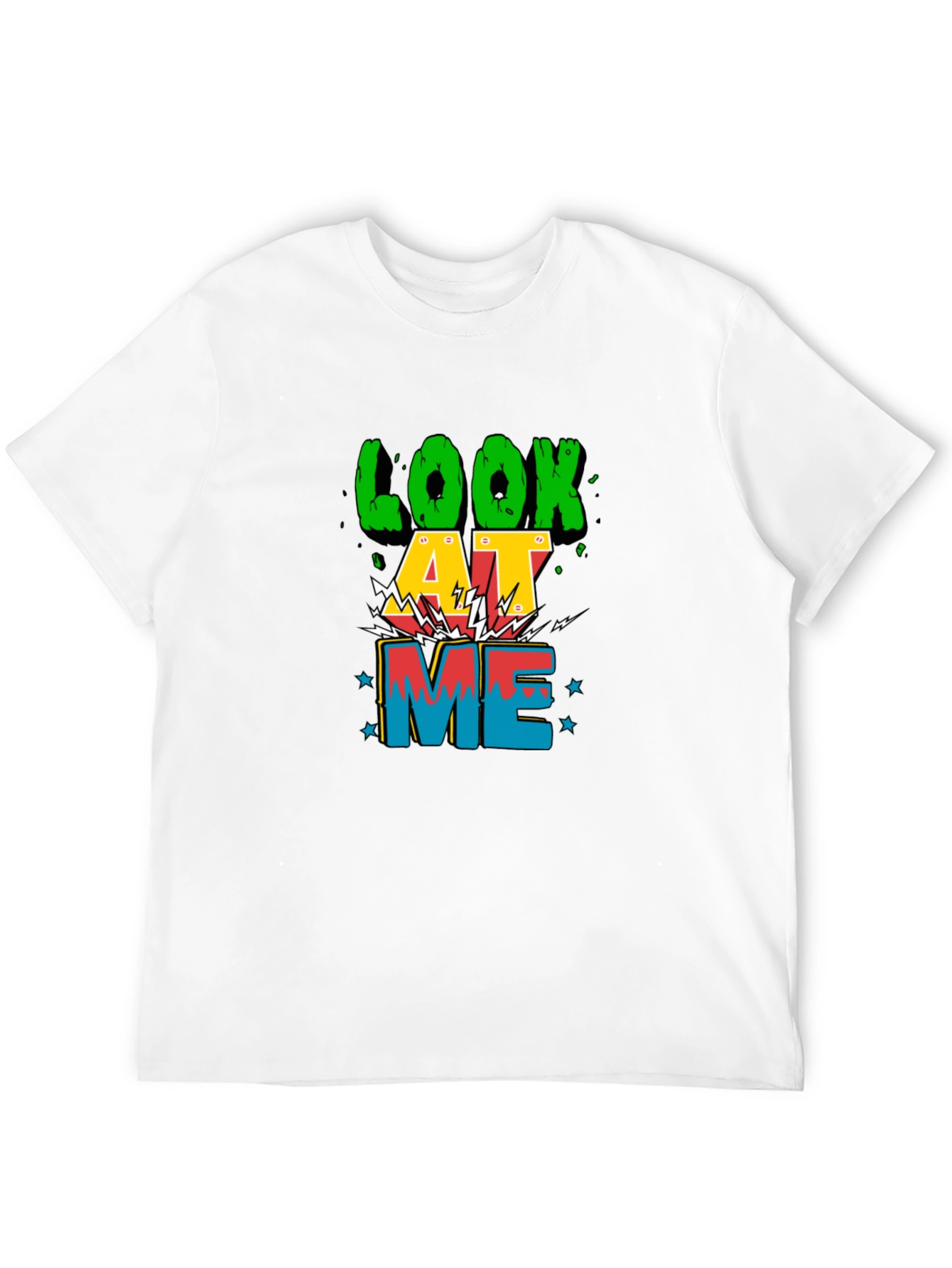 Look At Me Graphic Print Tee - Black