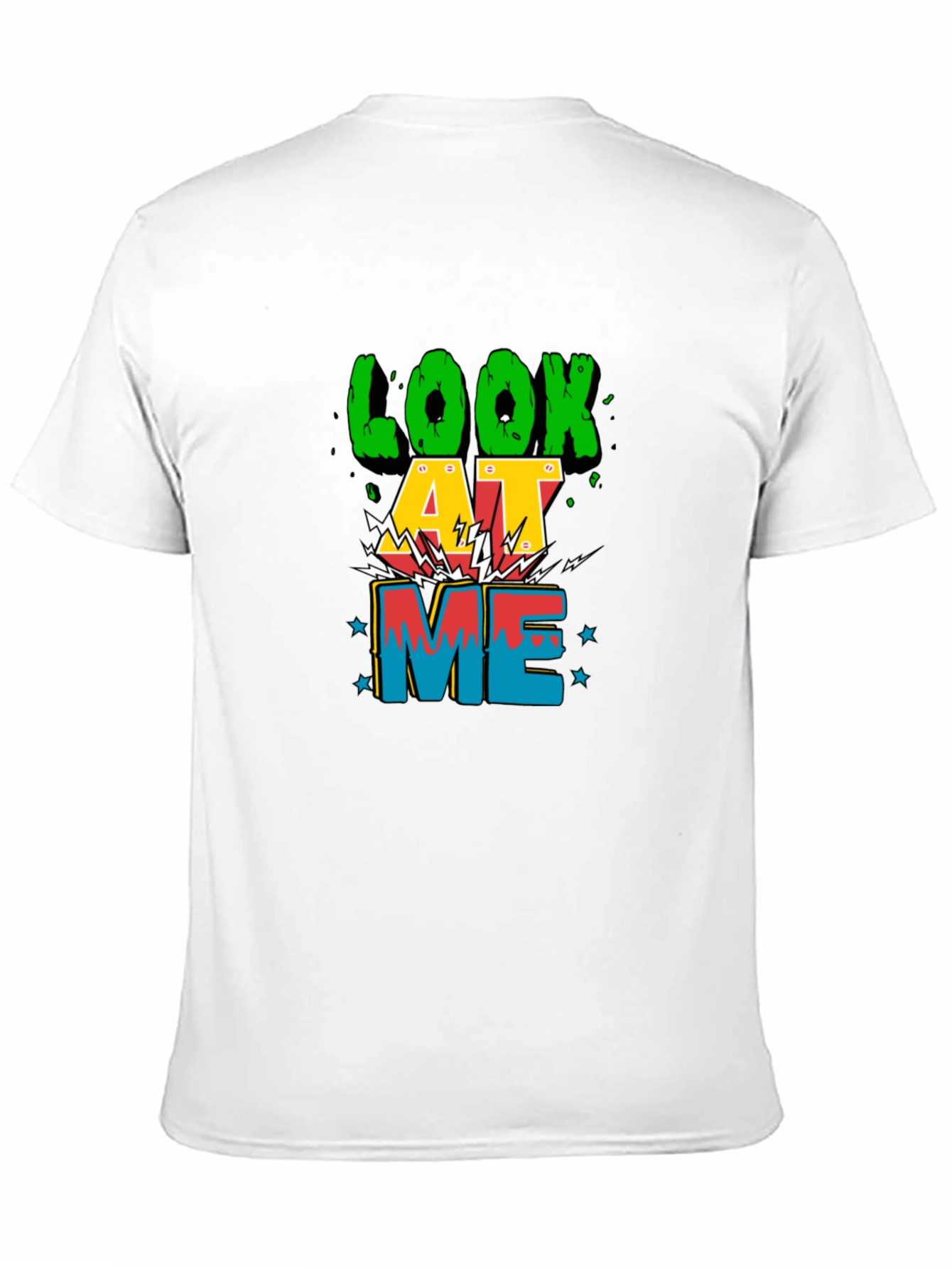 Look At Me Graphic Print Tee - Black