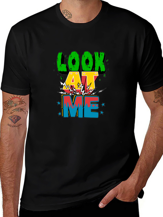 Look At Me Graphic Print Tee - Black