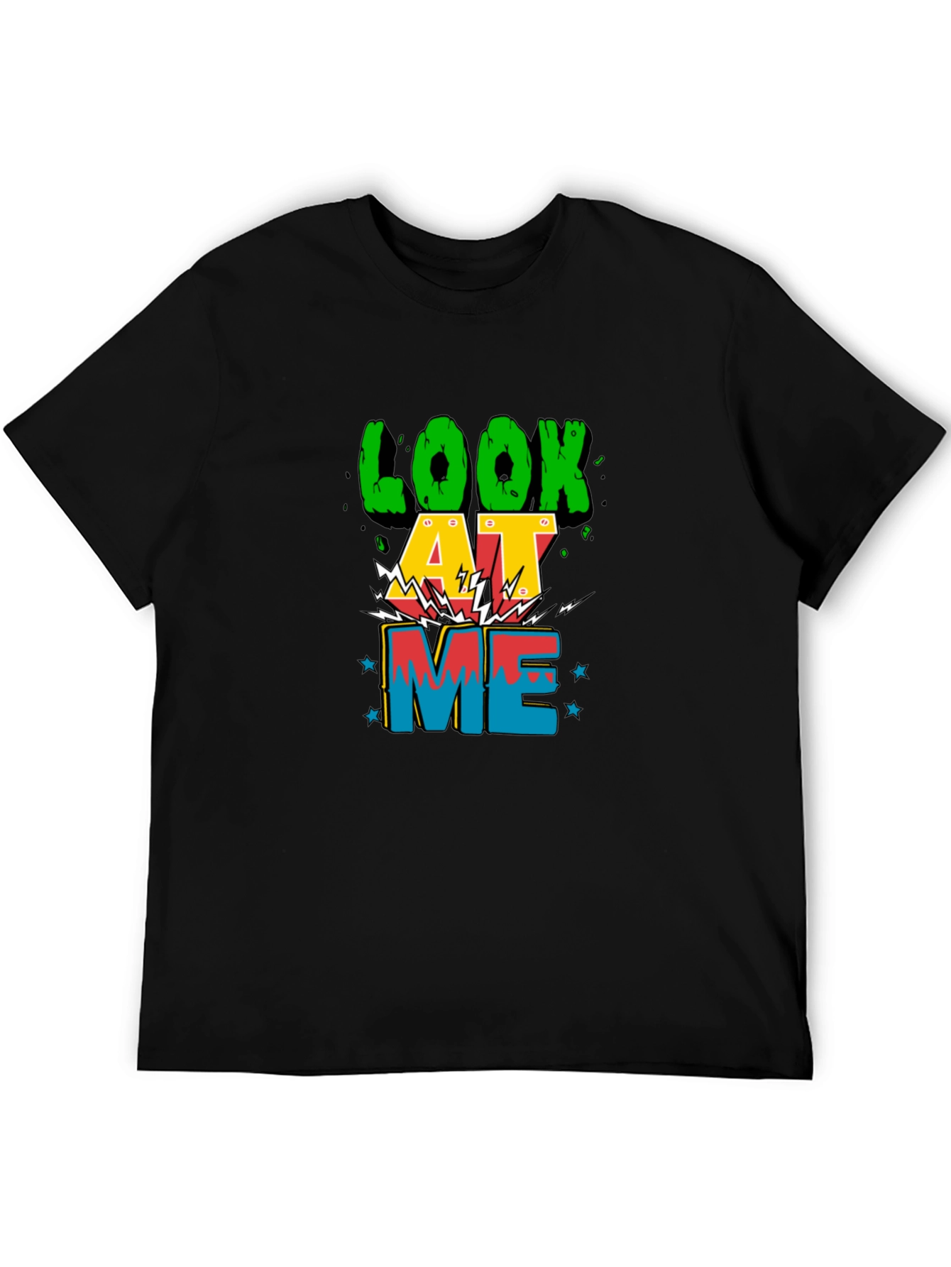 Look At Me Graphic Print Tee - Black